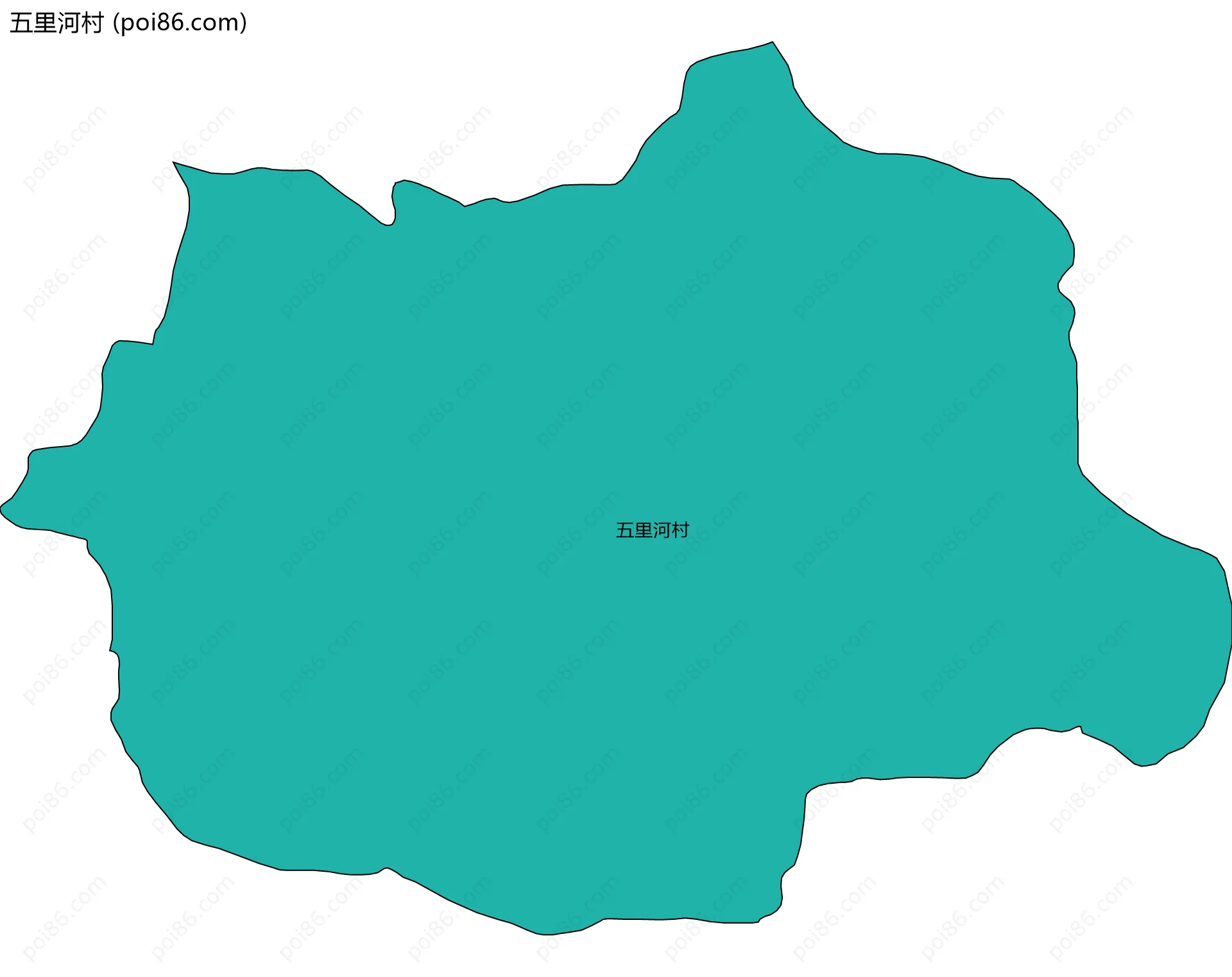 五里河村边界地图