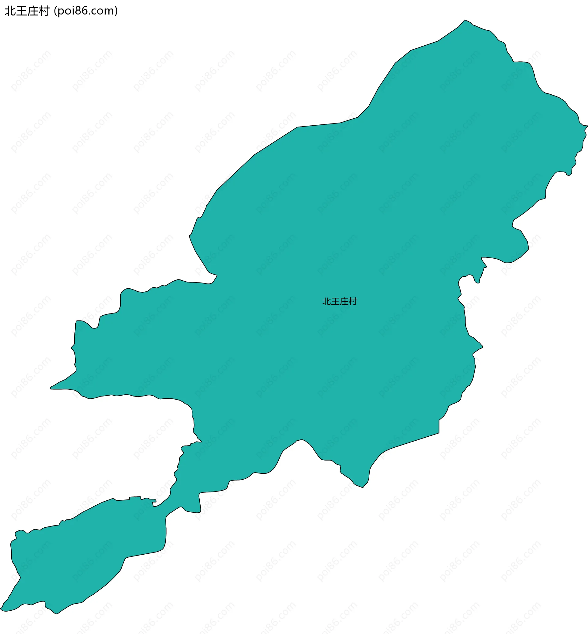 北王庄村边界地图