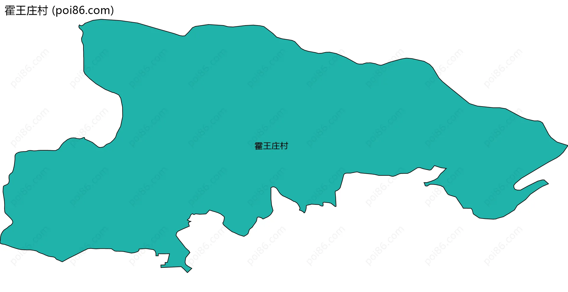 霍王庄村边界地图