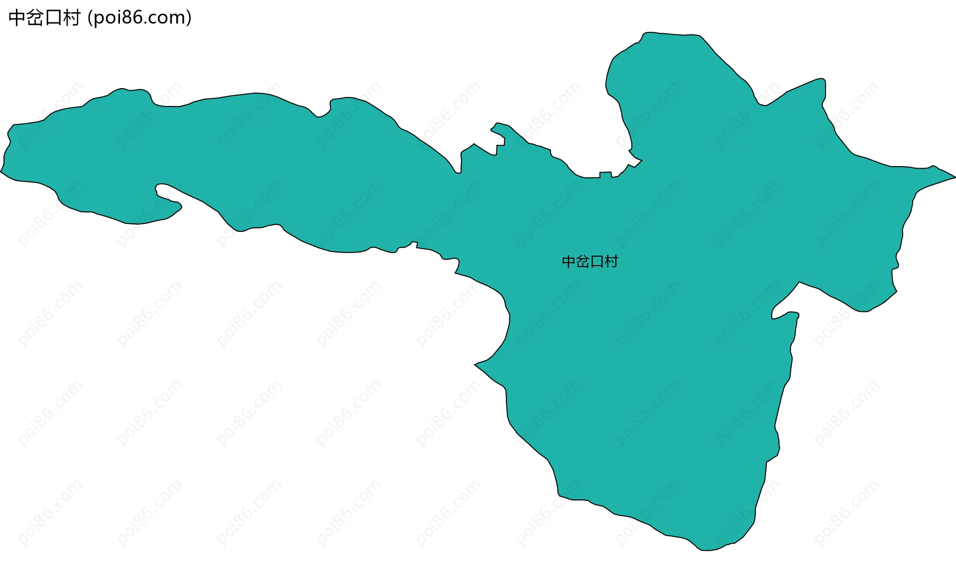 中岔口村边界地图