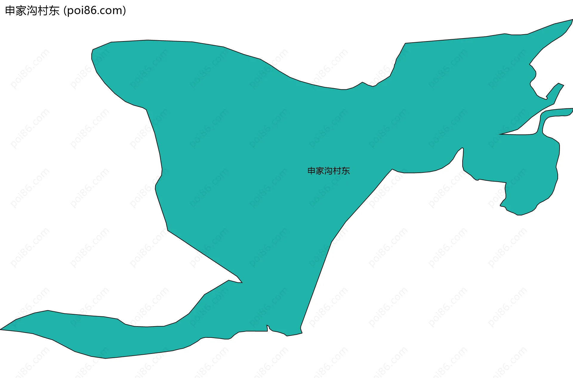 申家沟村东边界地图