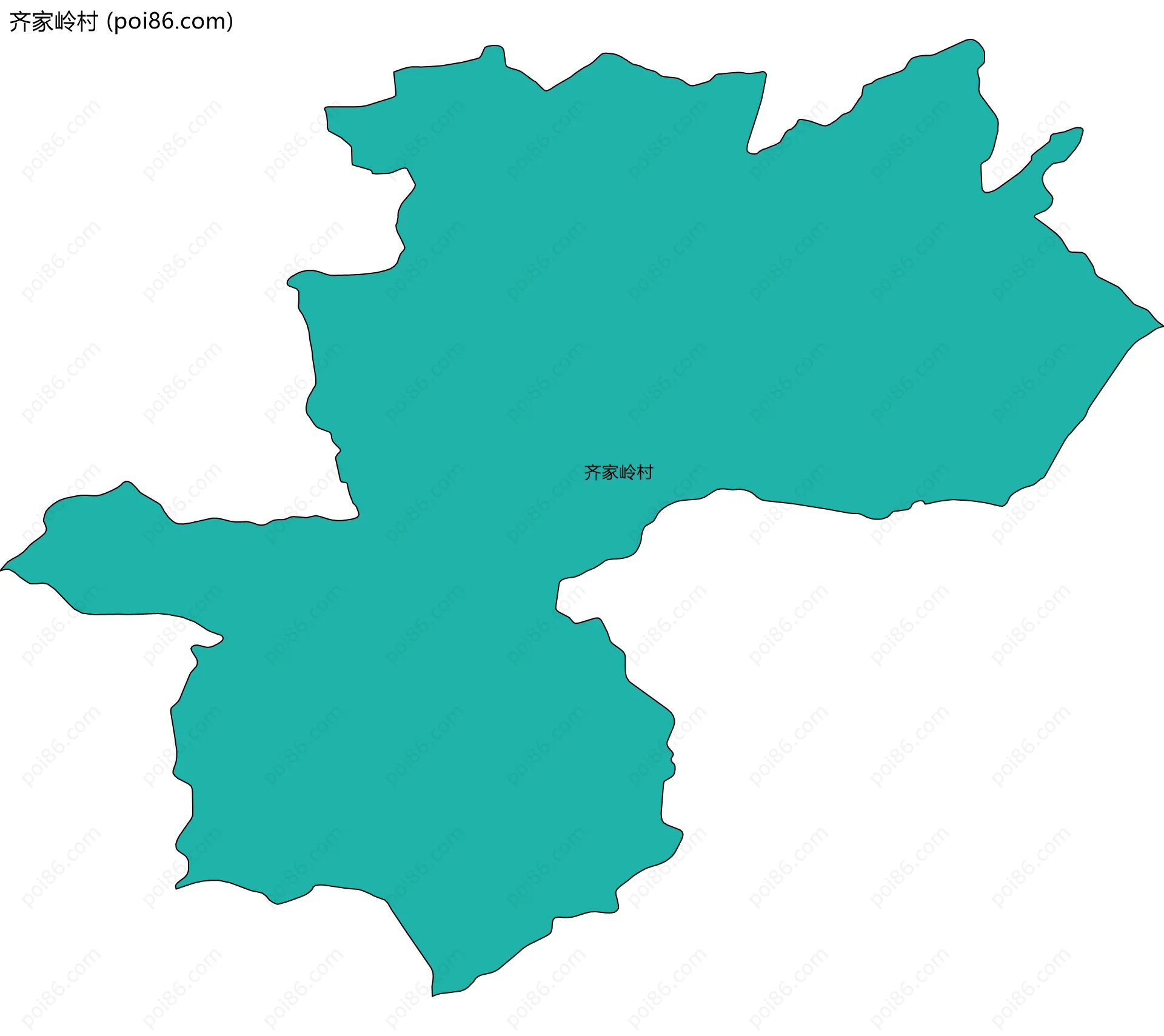 齐家岭村边界地图