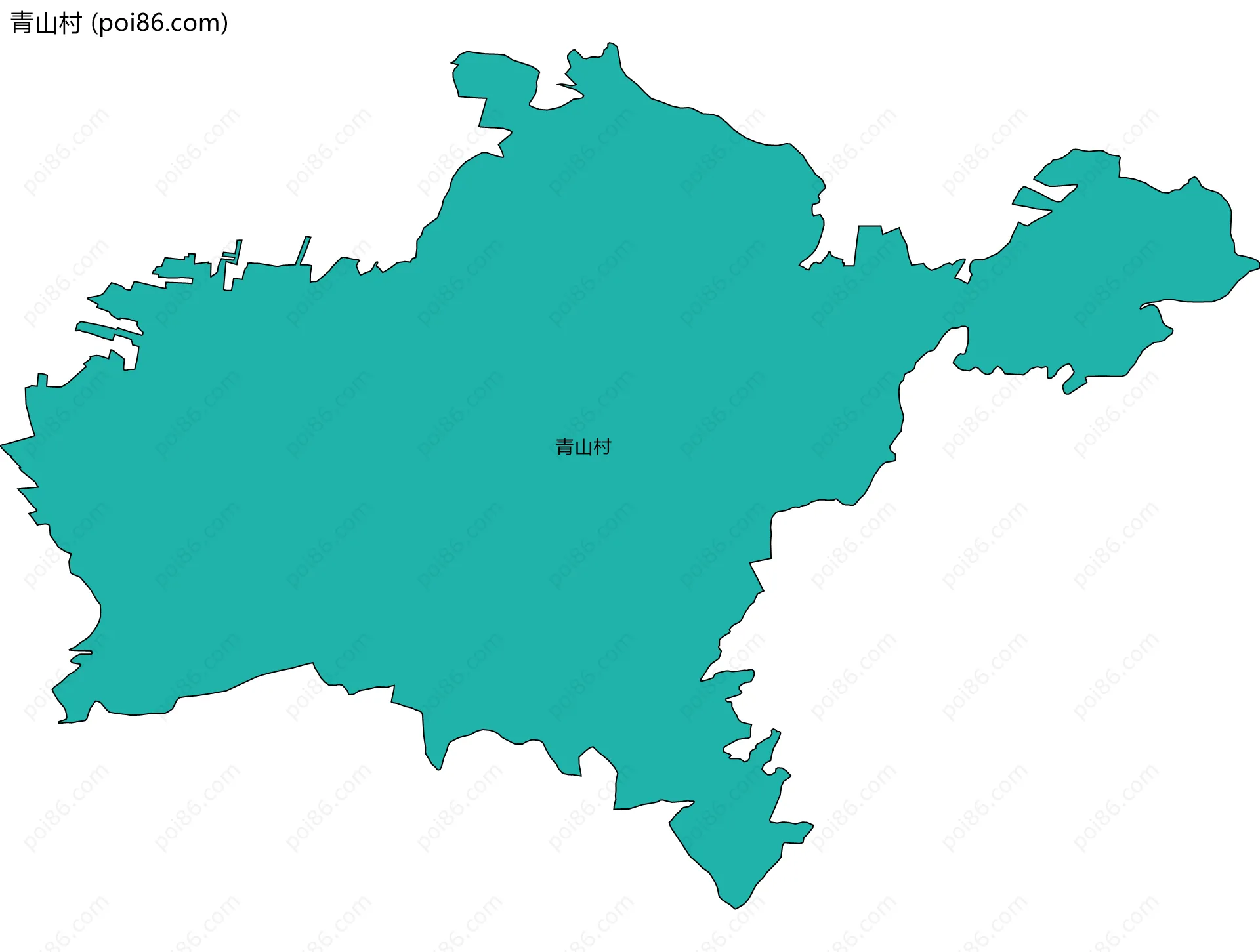 青山村边界地图