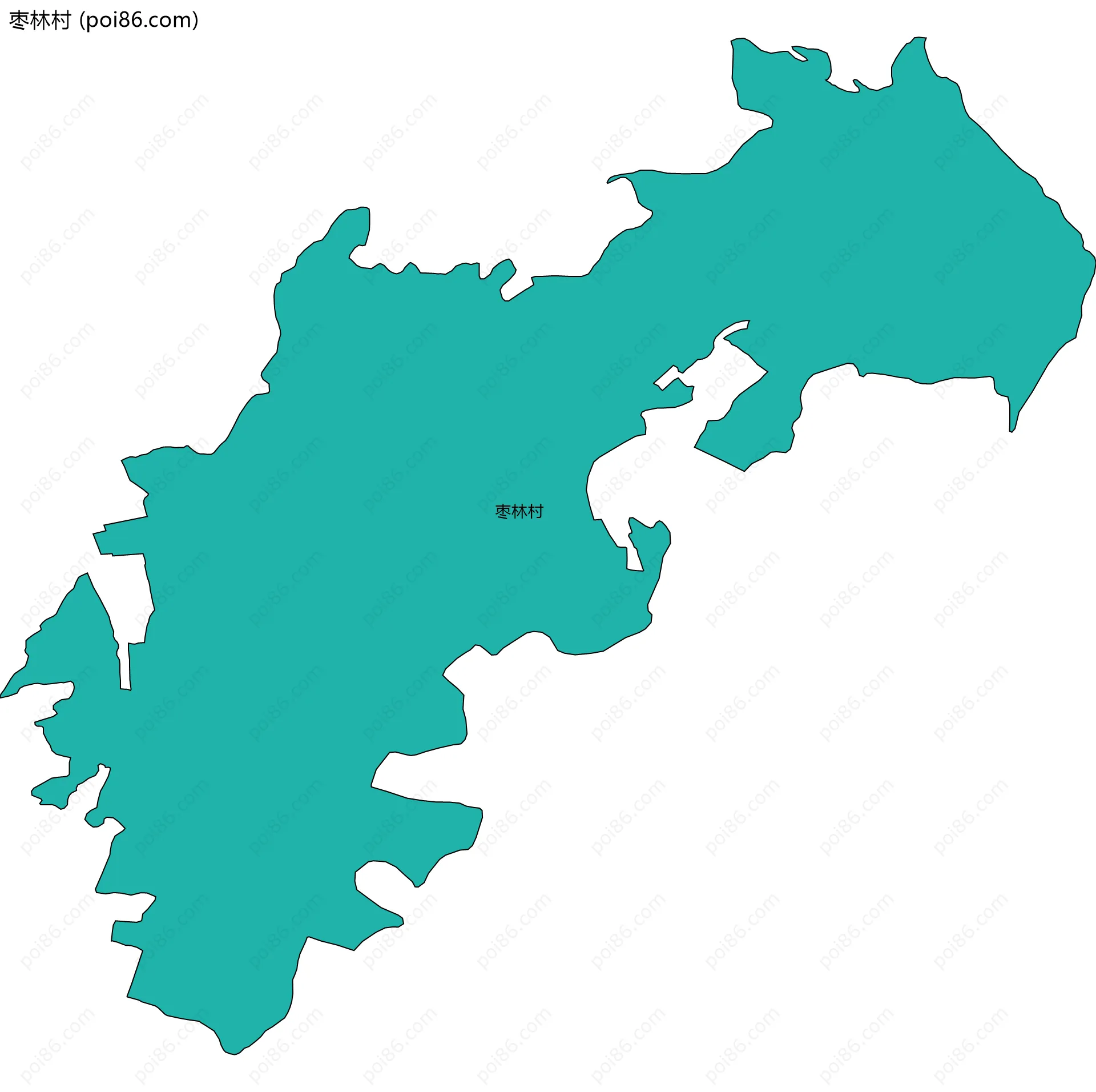 枣林村边界地图