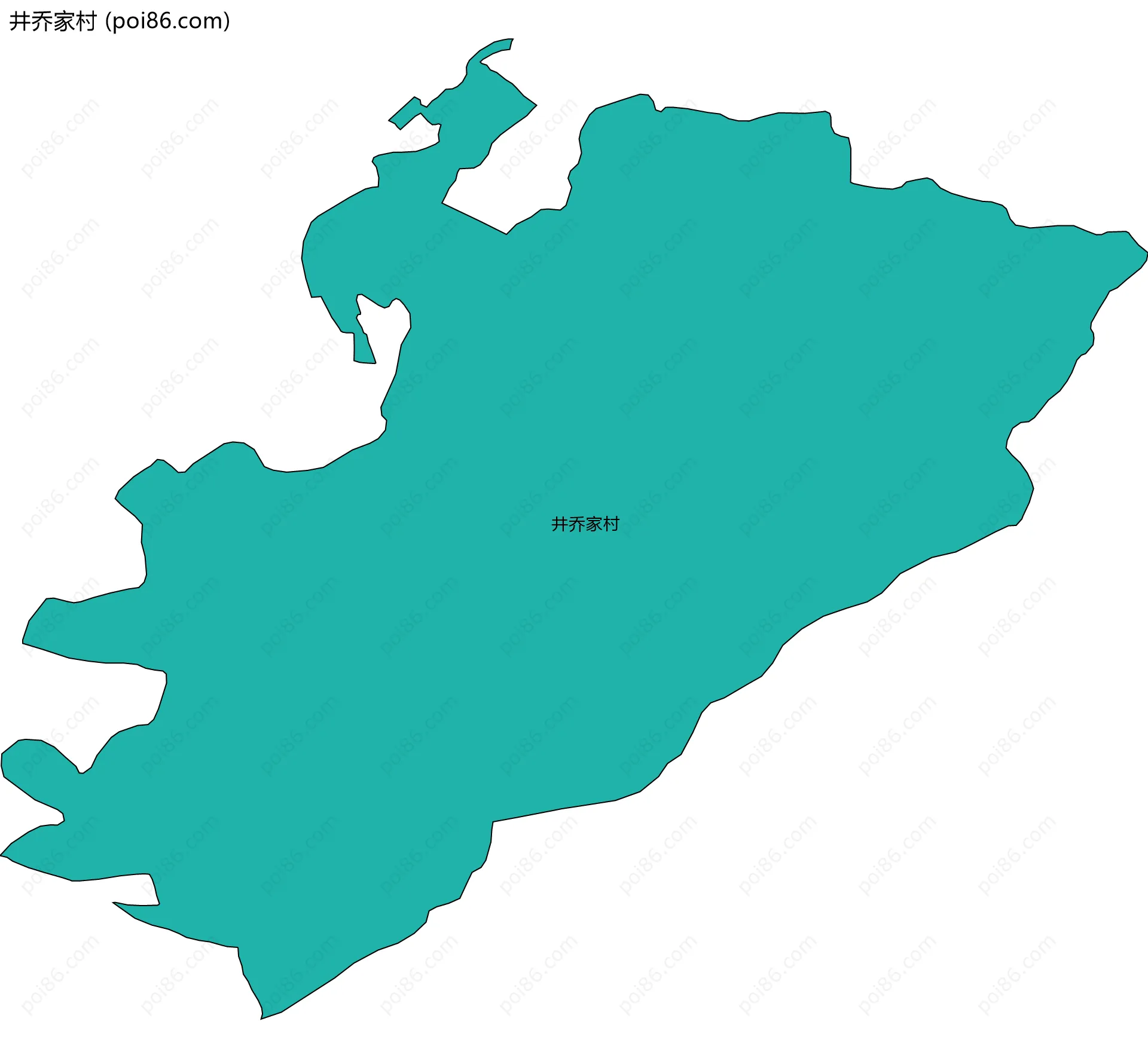 井乔家村边界地图