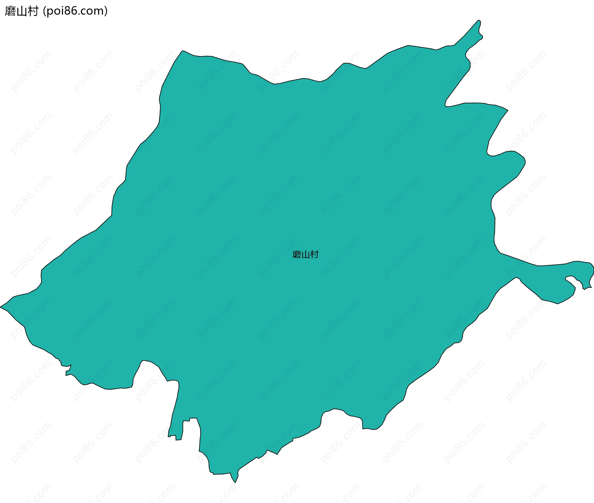 磨山村边界地图