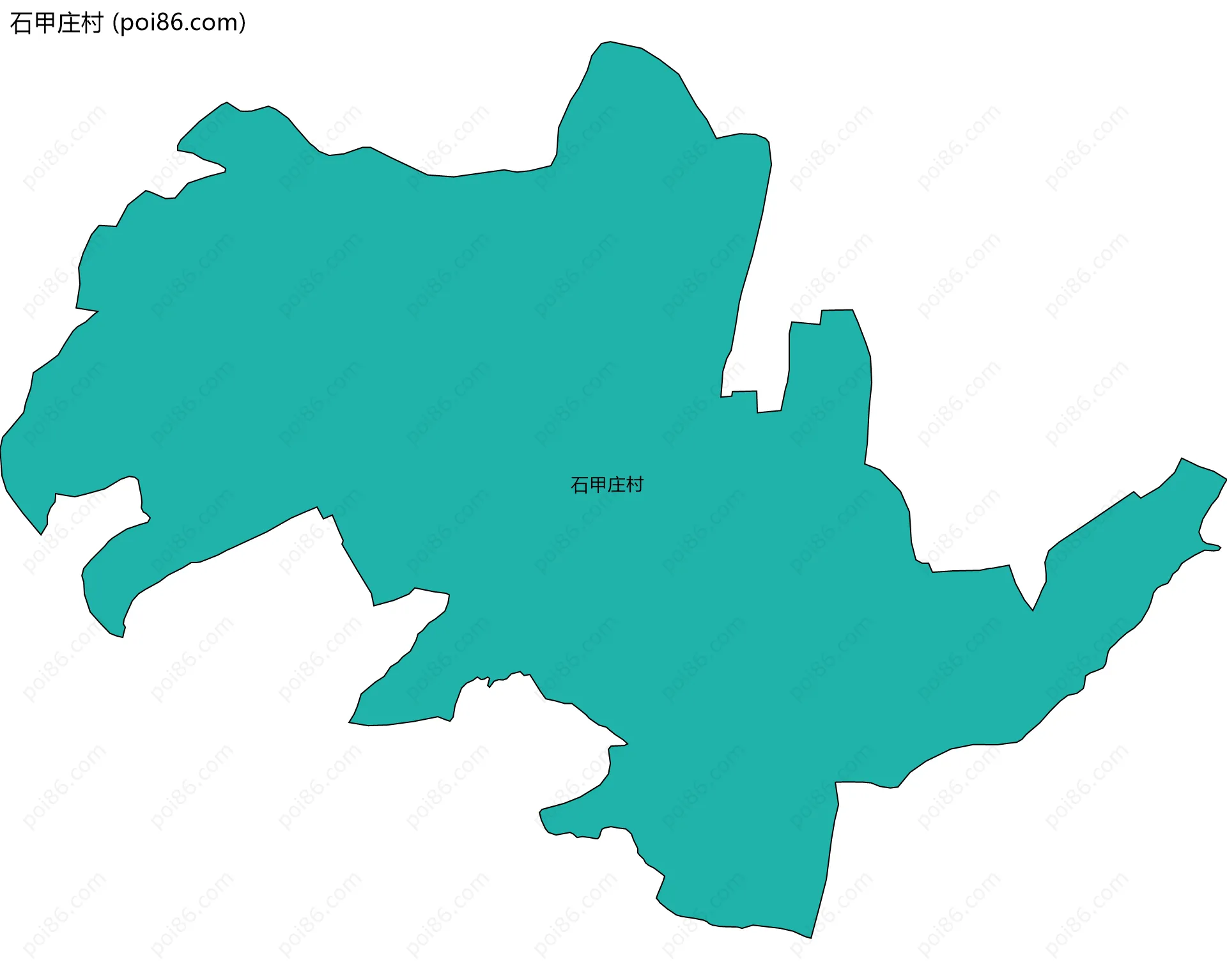 石甲庄村边界地图