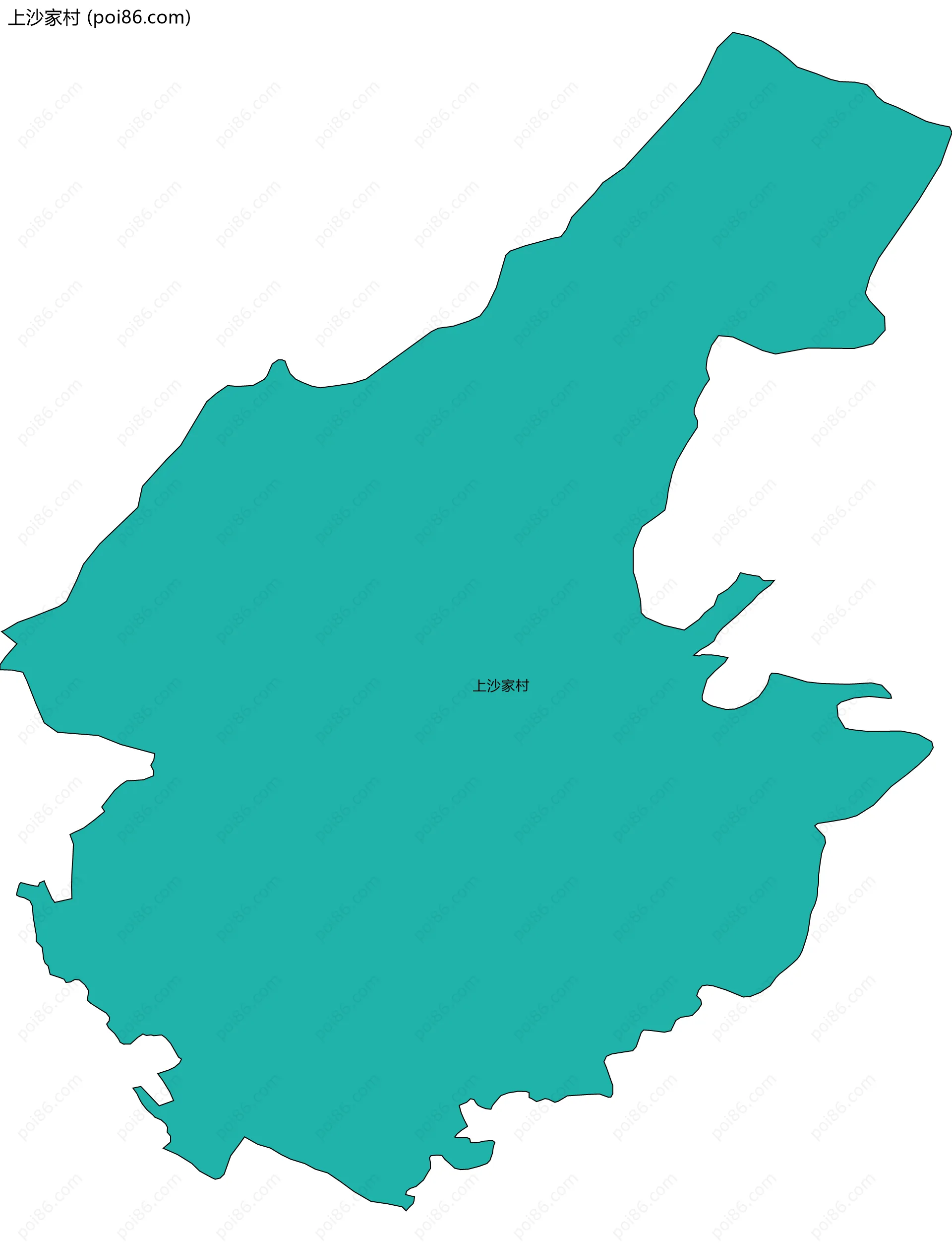 上沙家村边界地图