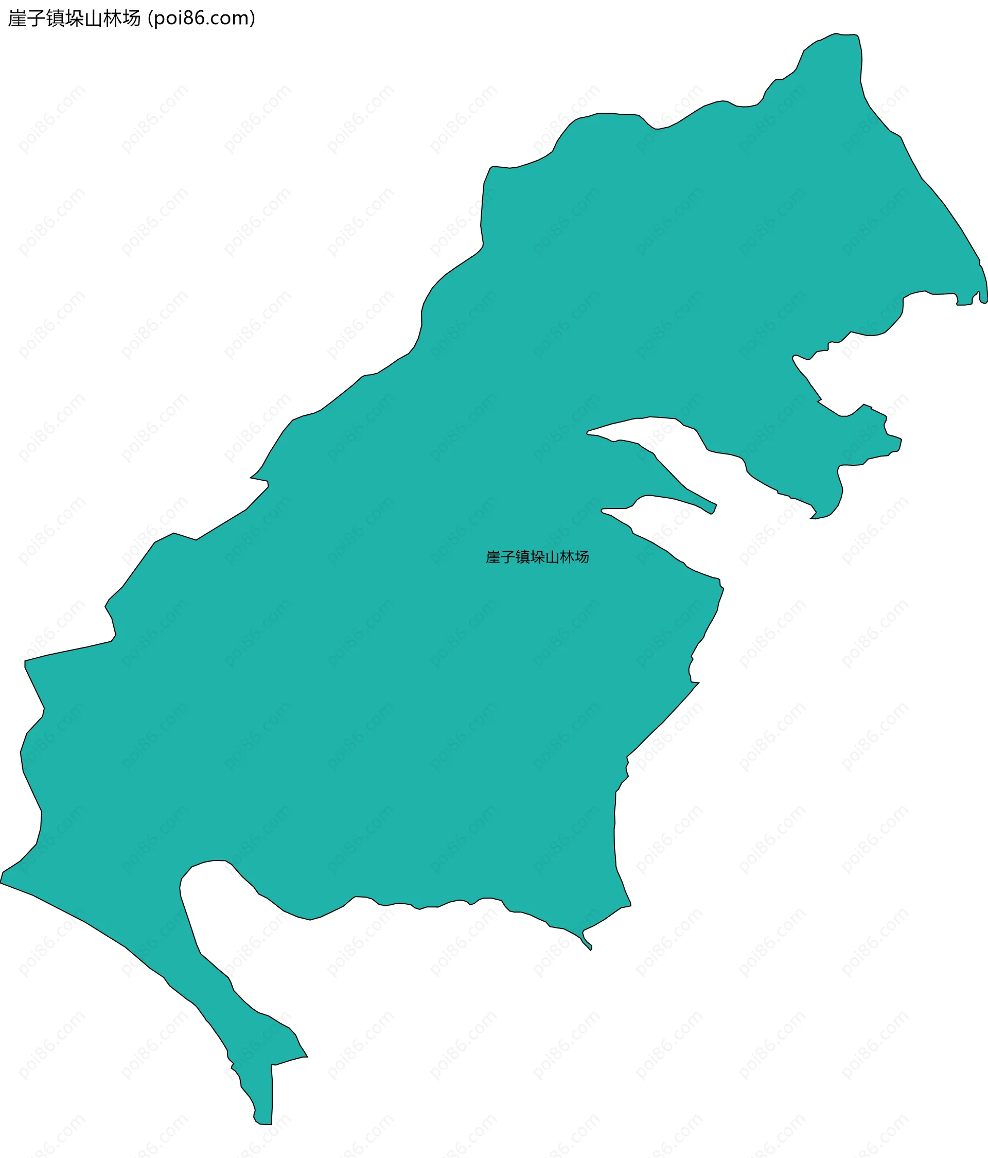 崖子镇垛山林场边界地图