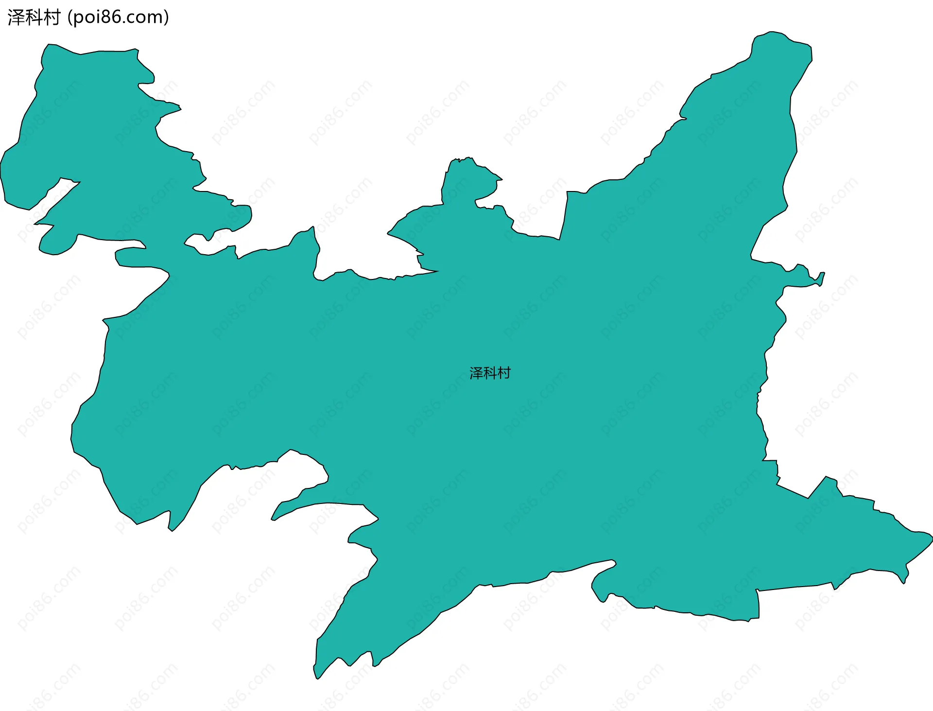 泽科村边界地图