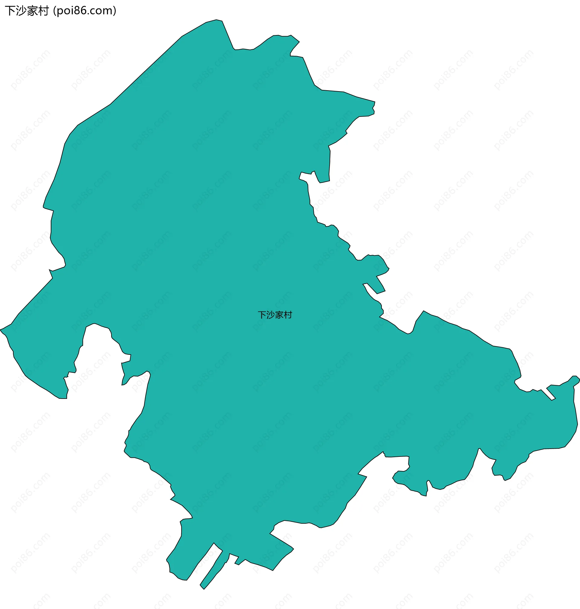 下沙家村边界地图