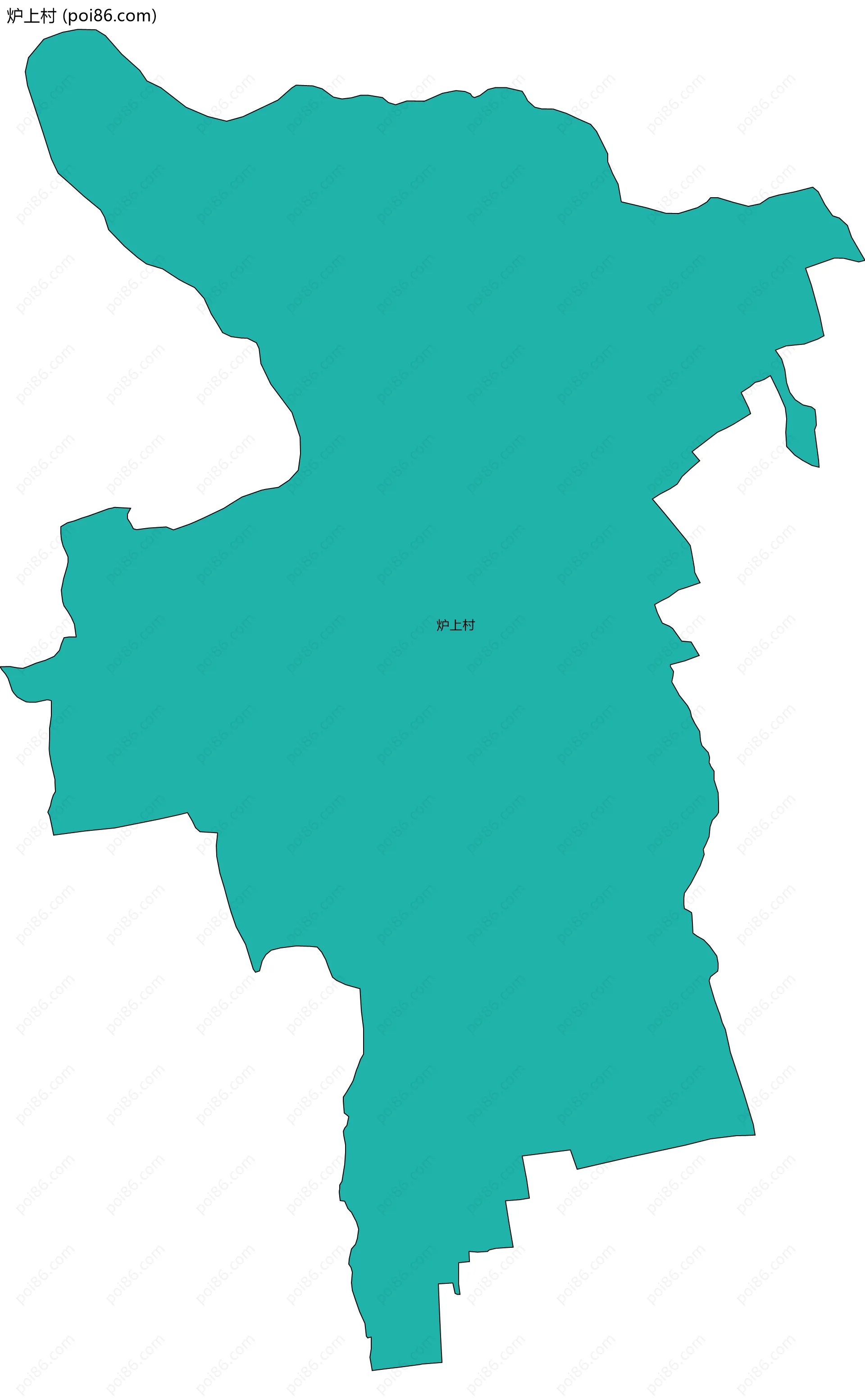 炉上村边界地图