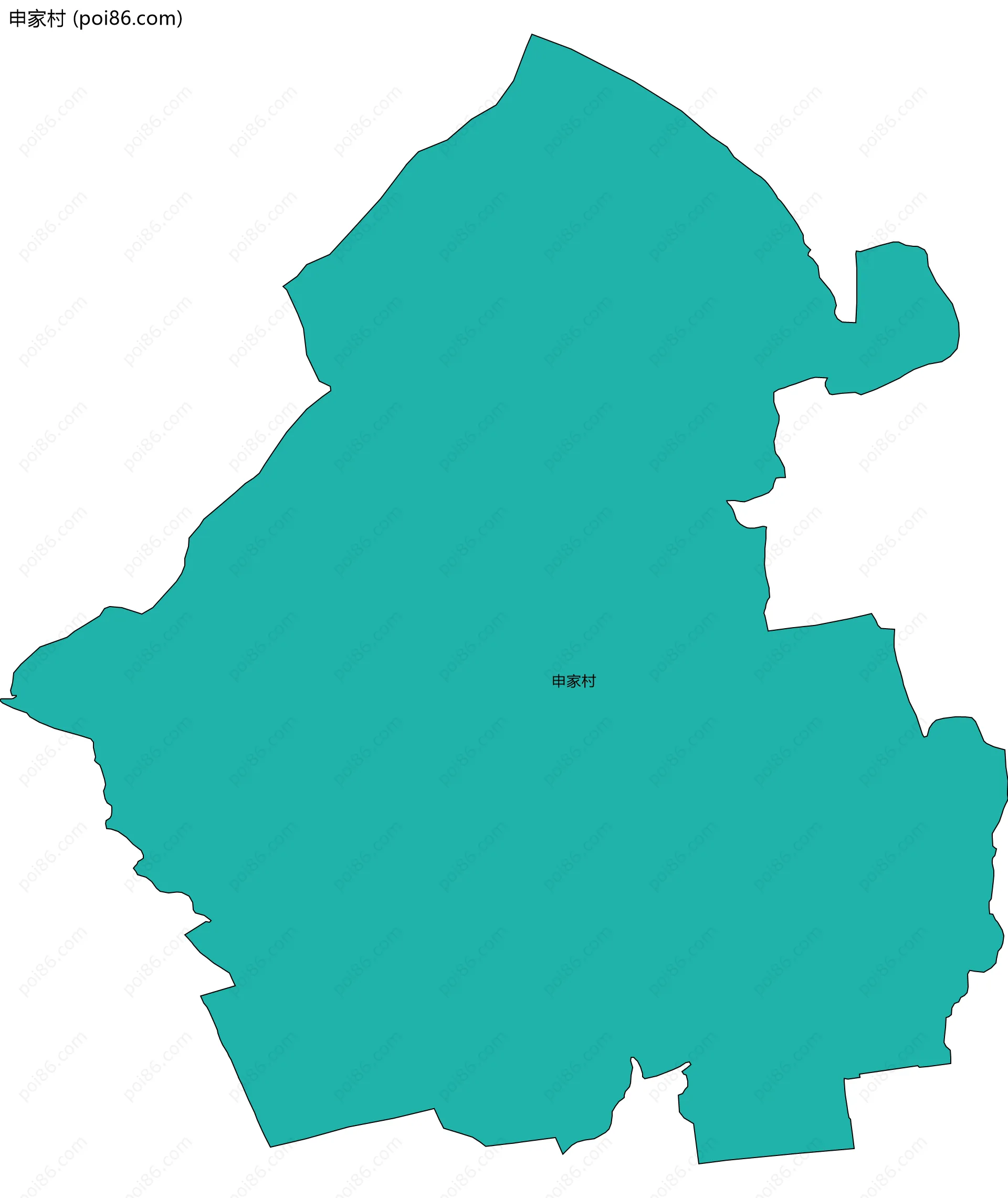 申家村边界地图