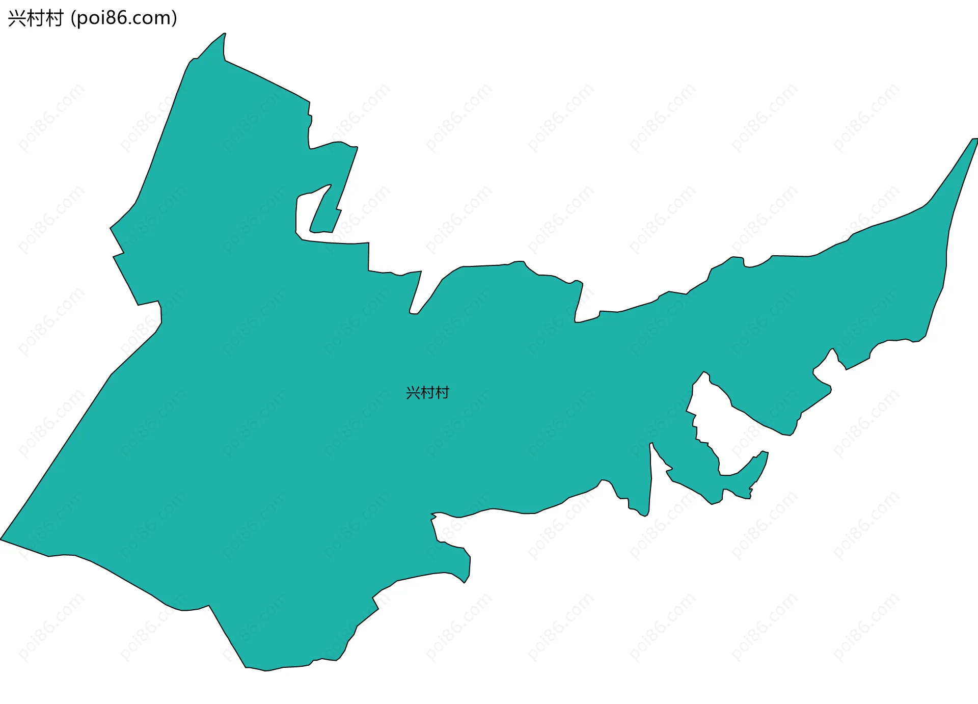 兴村村边界地图
