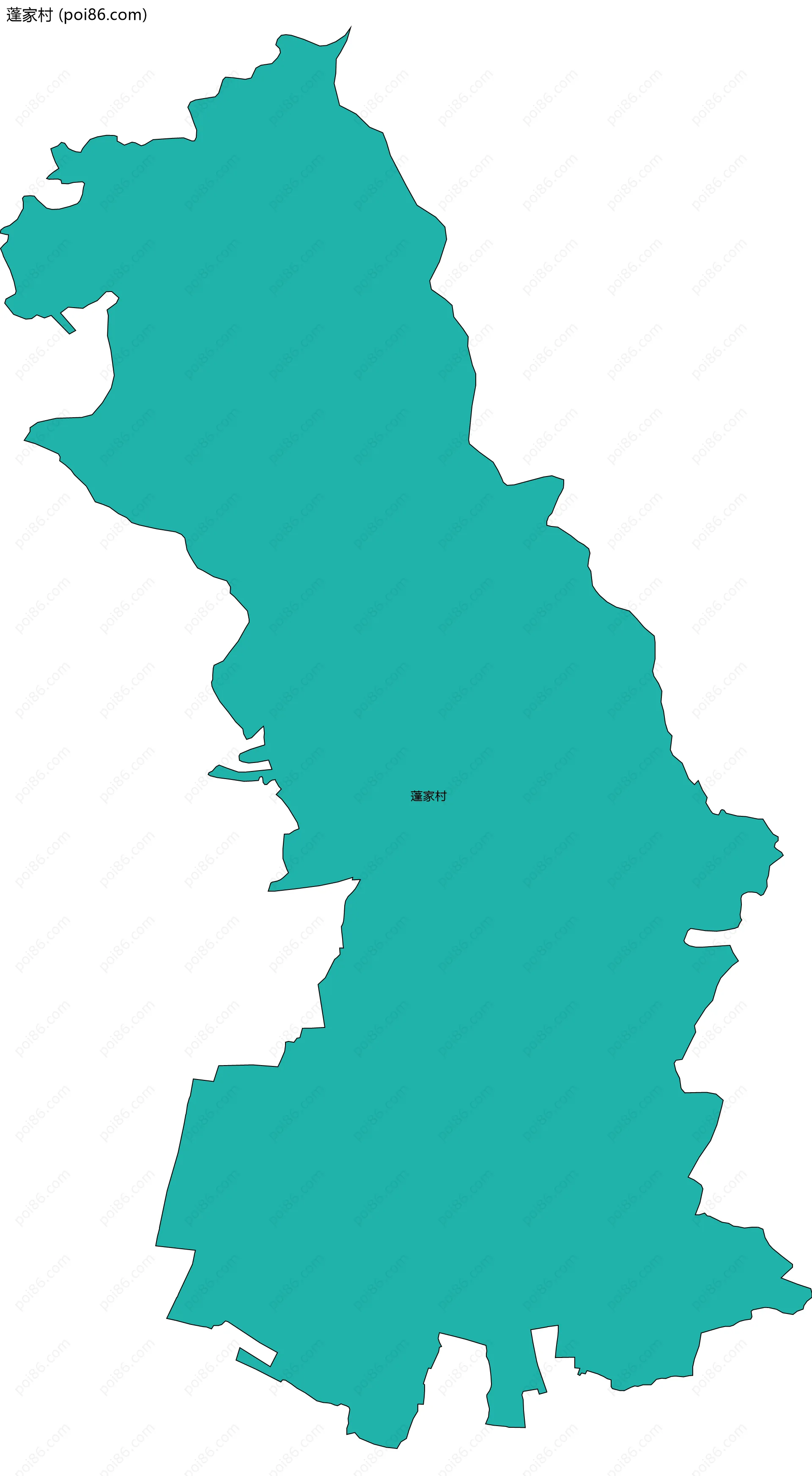 蓬家村边界地图