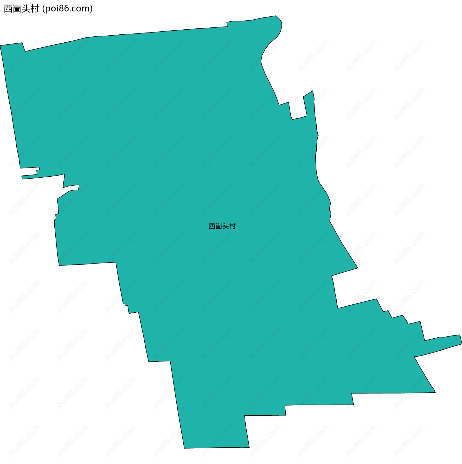 西崮头村边界地图