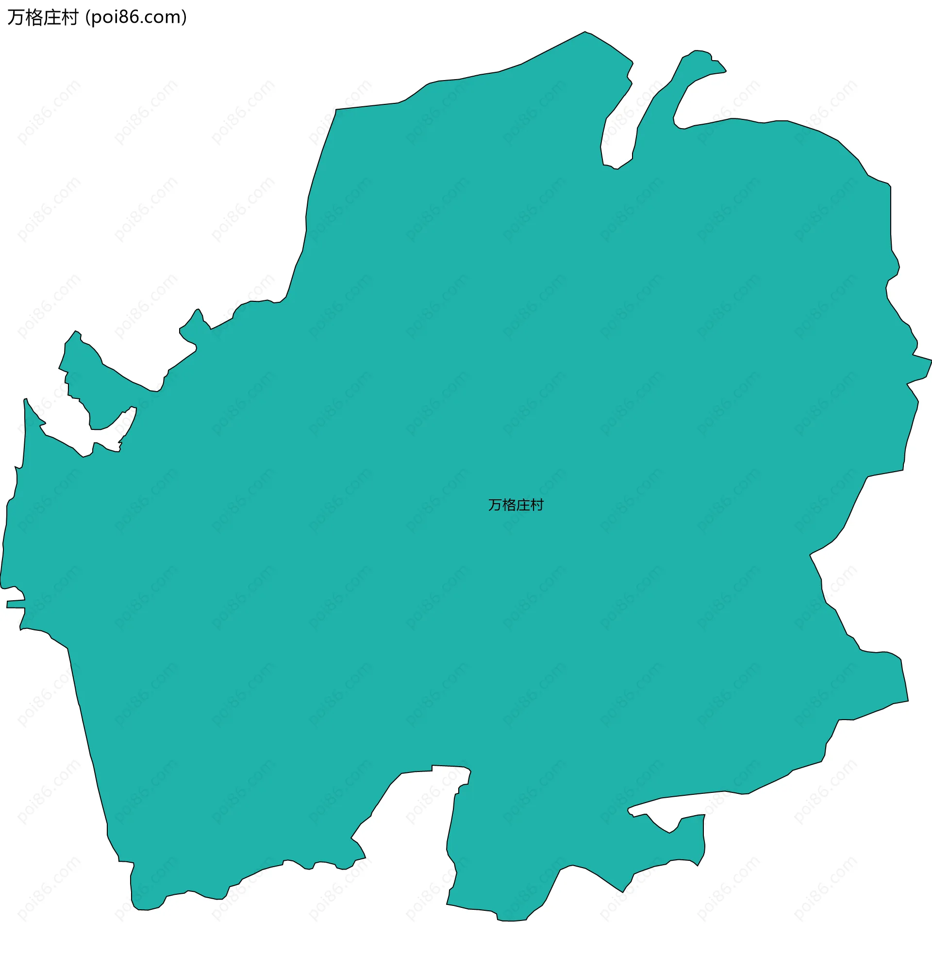 万格庄村边界地图