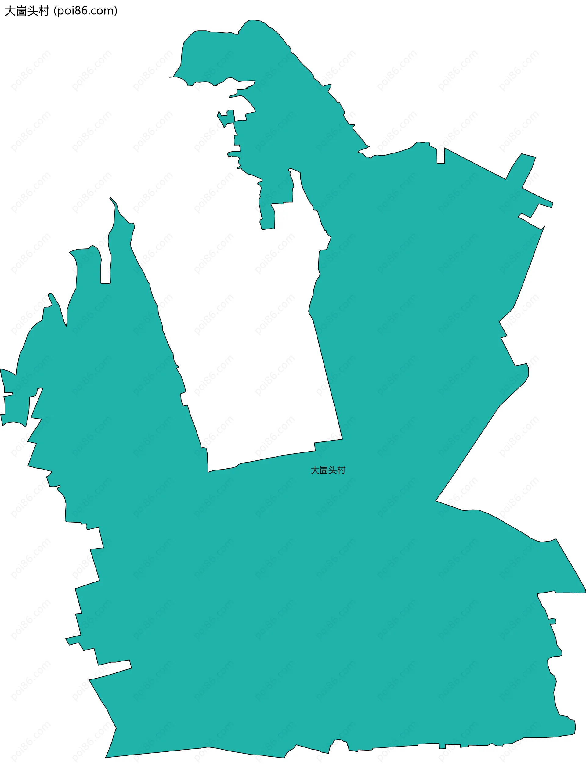 大崮头村边界地图