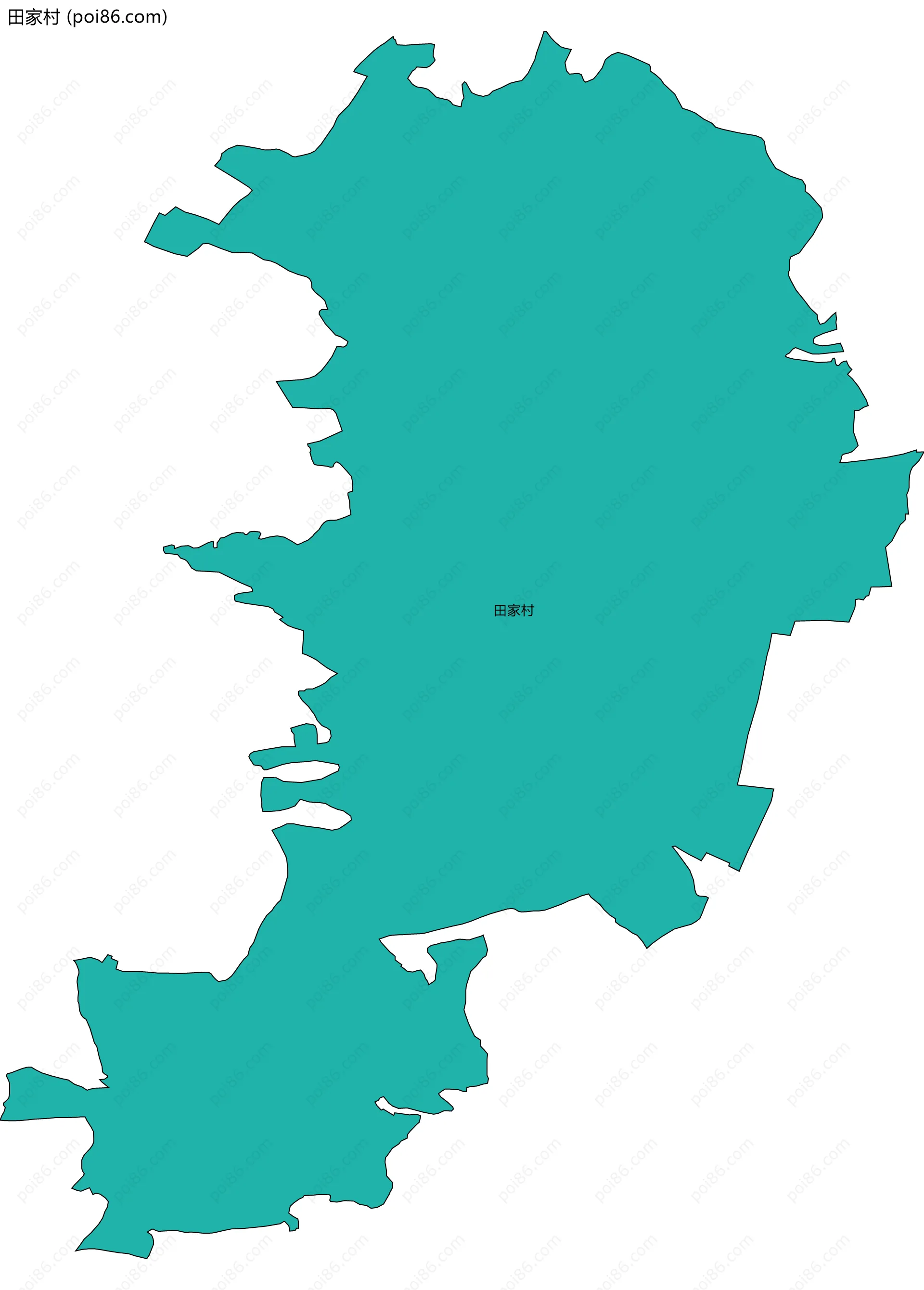 田家村边界地图