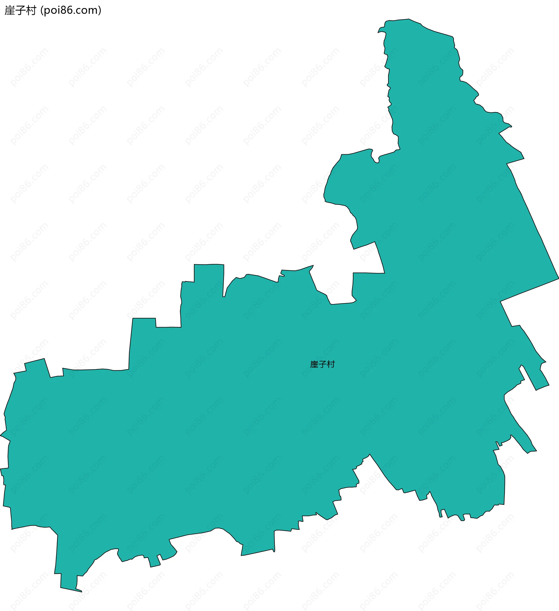 崖子村边界地图