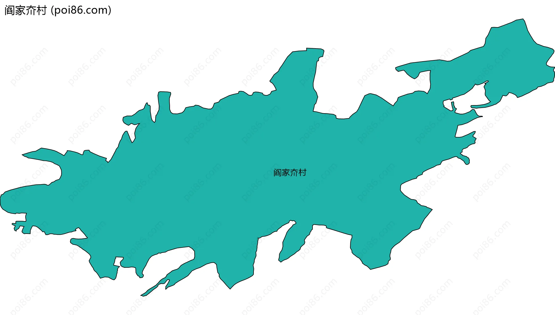 阎家夼村边界地图