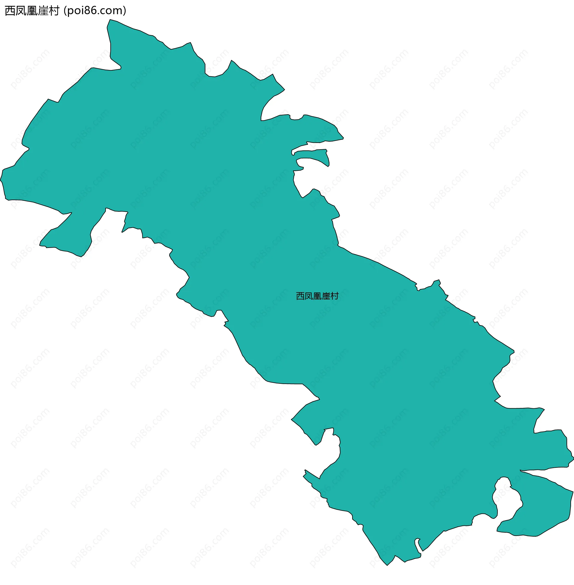 西凤凰崖村边界地图