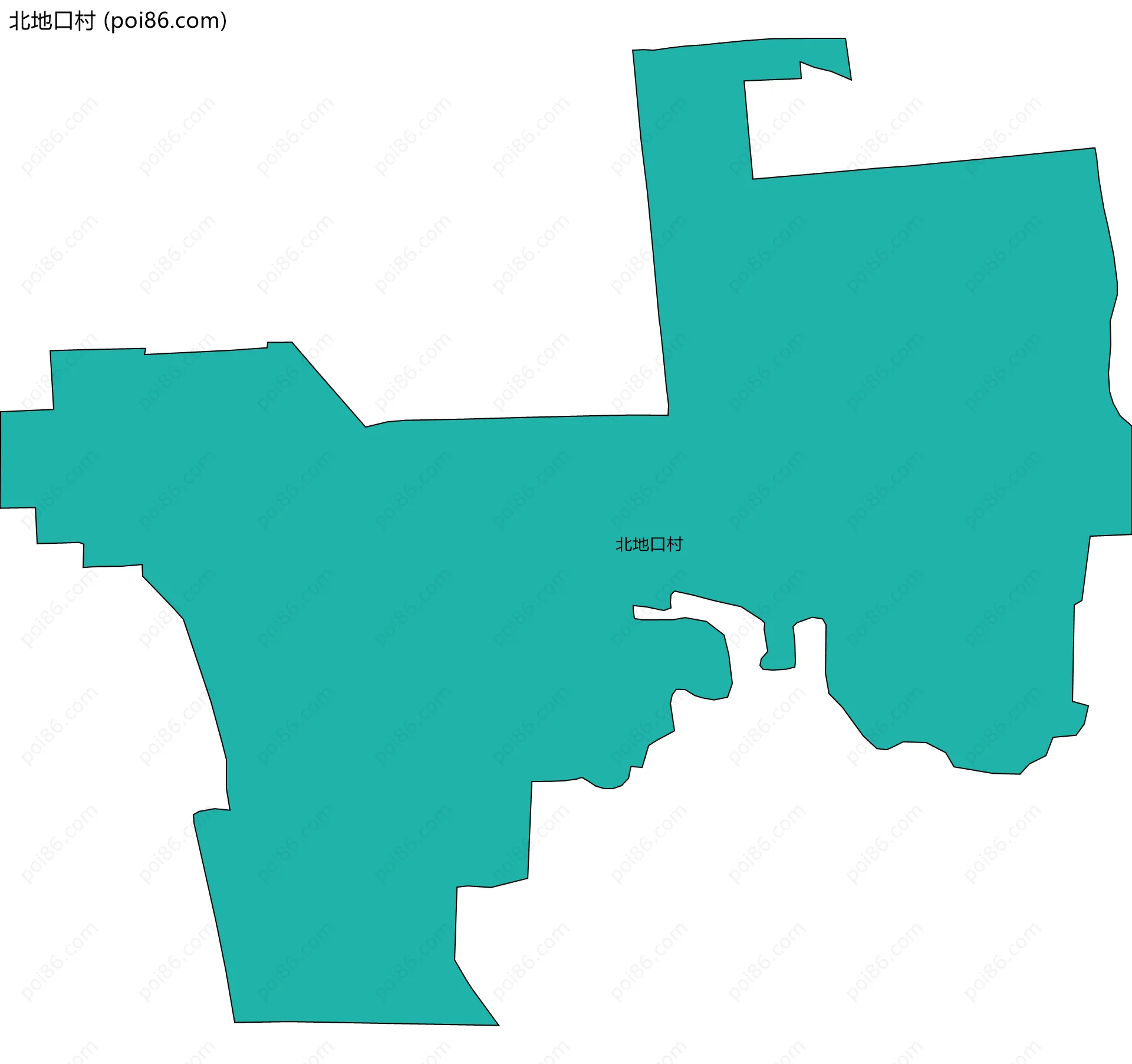 北地口村边界地图