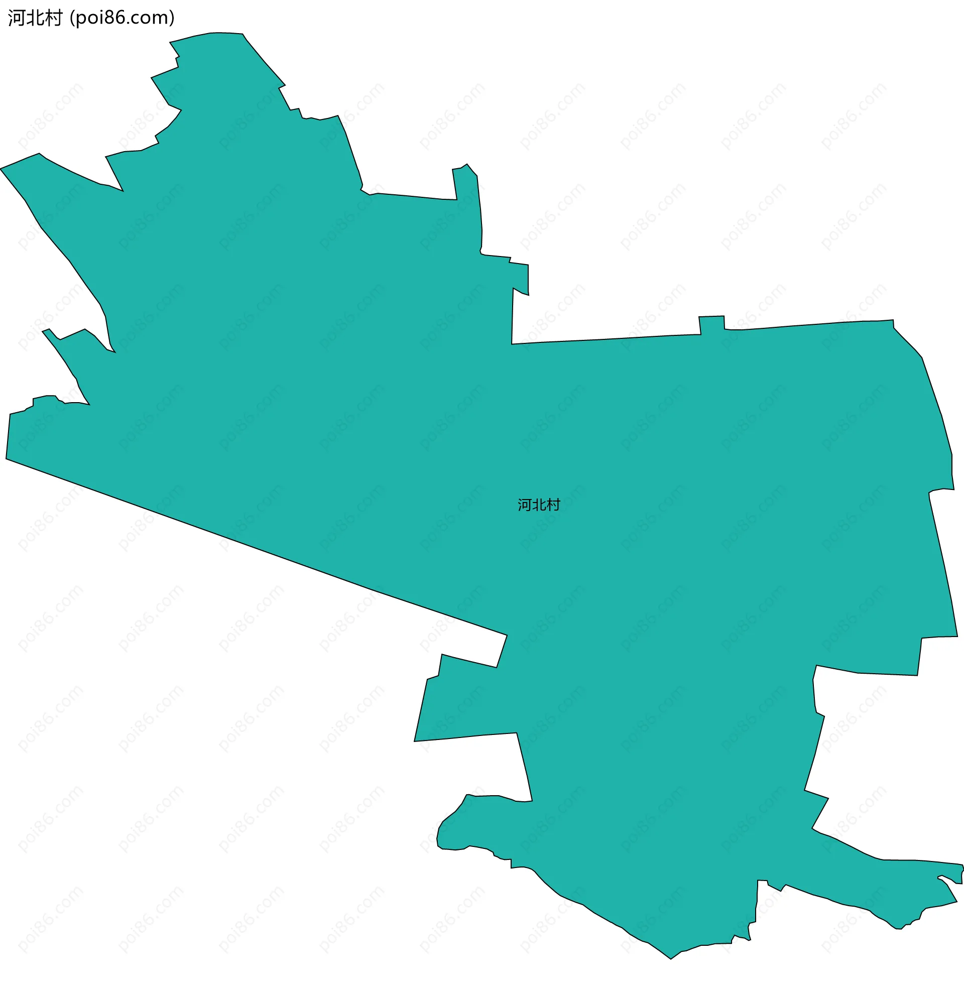 河北村边界地图