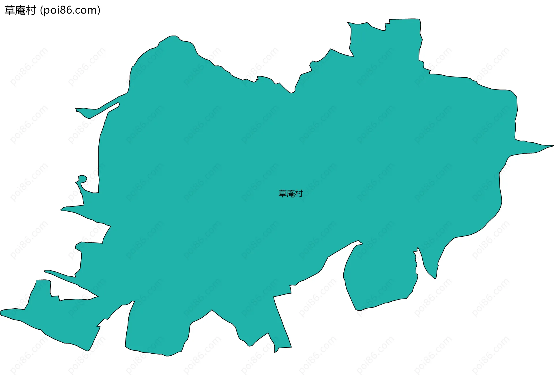 草庵村边界地图