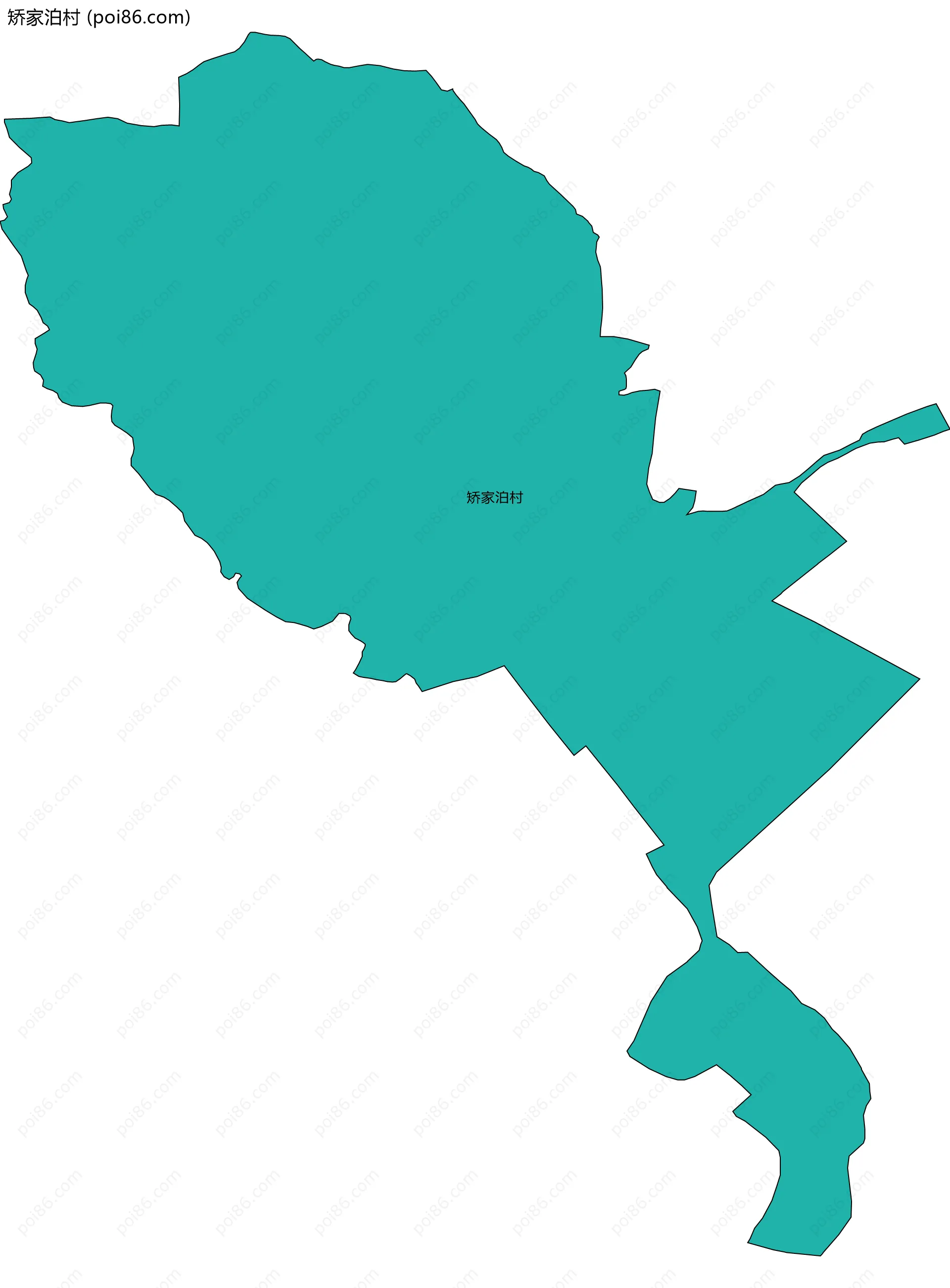 矫家泊村边界地图