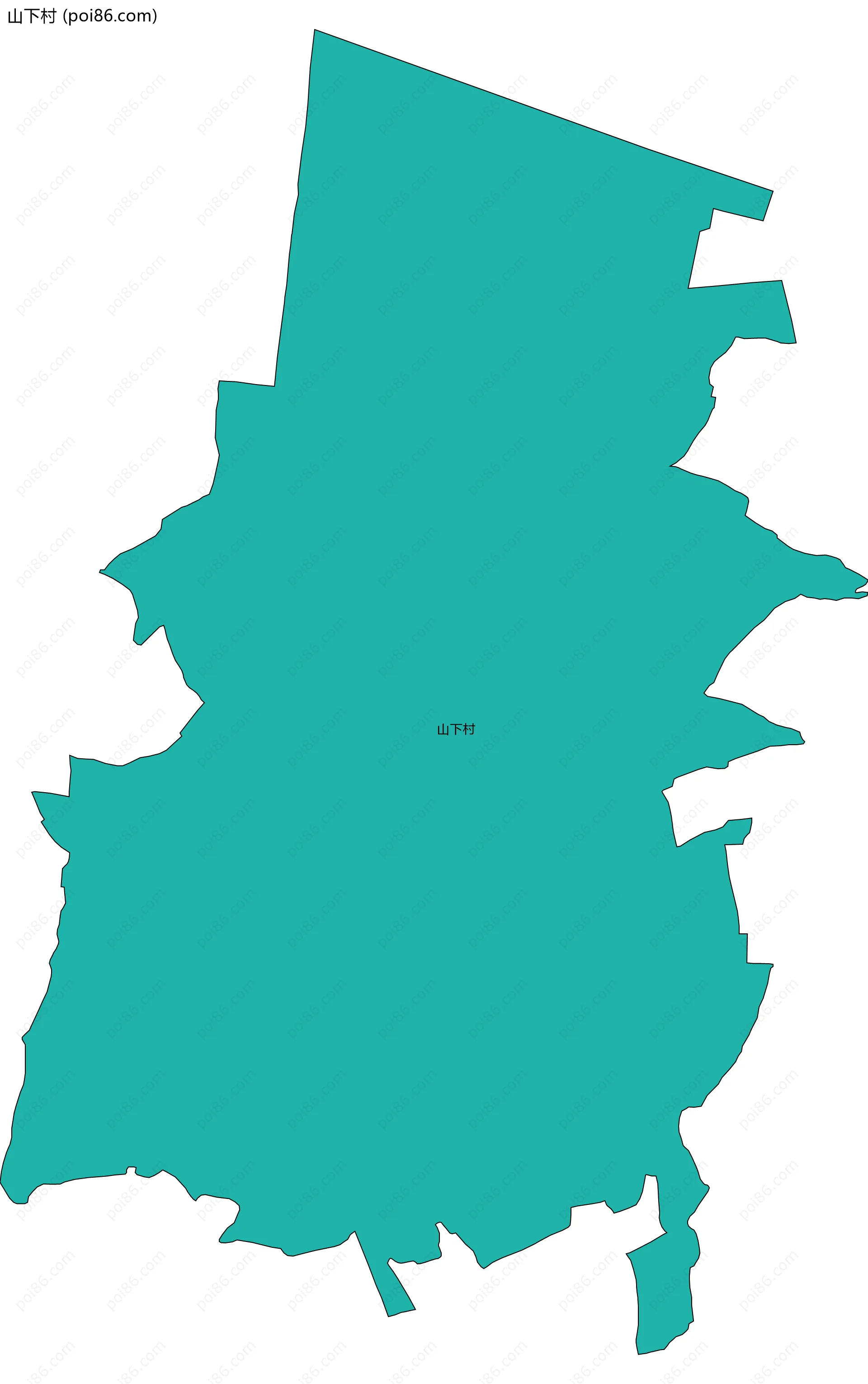 山下村边界地图