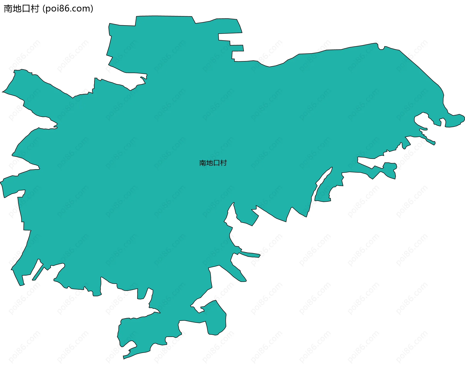 南地口村边界地图