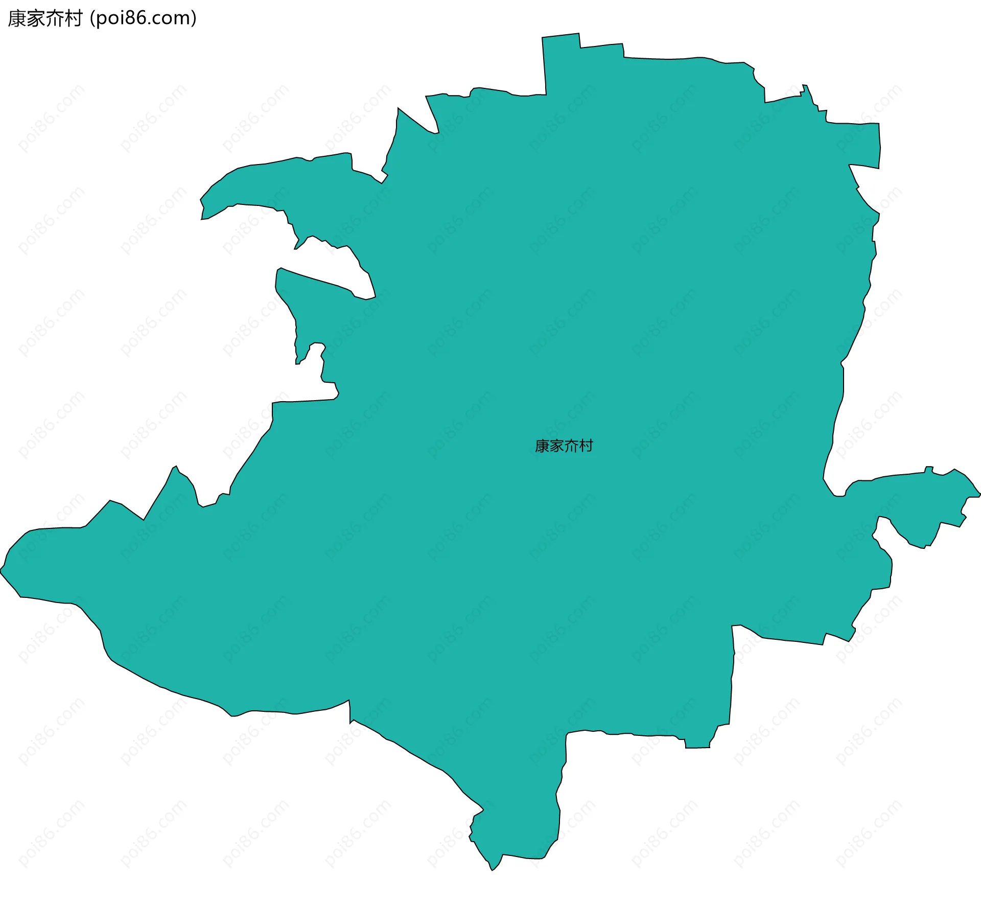 康家夼村边界地图