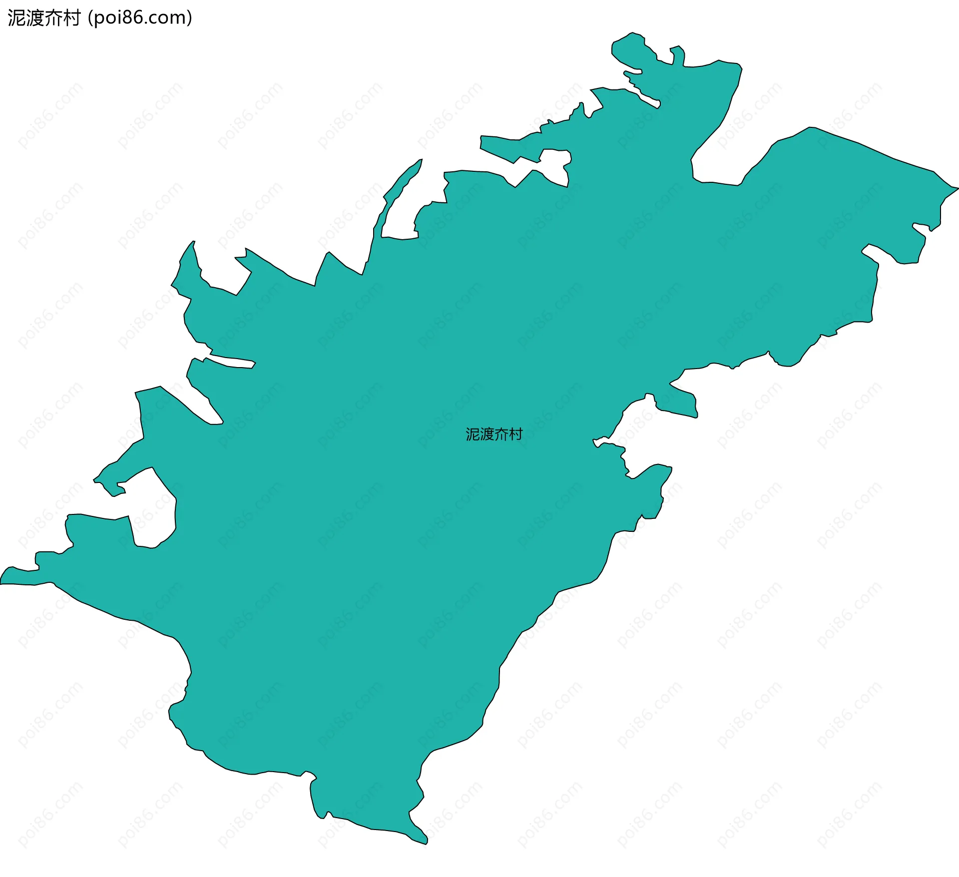 泥渡夼村边界地图