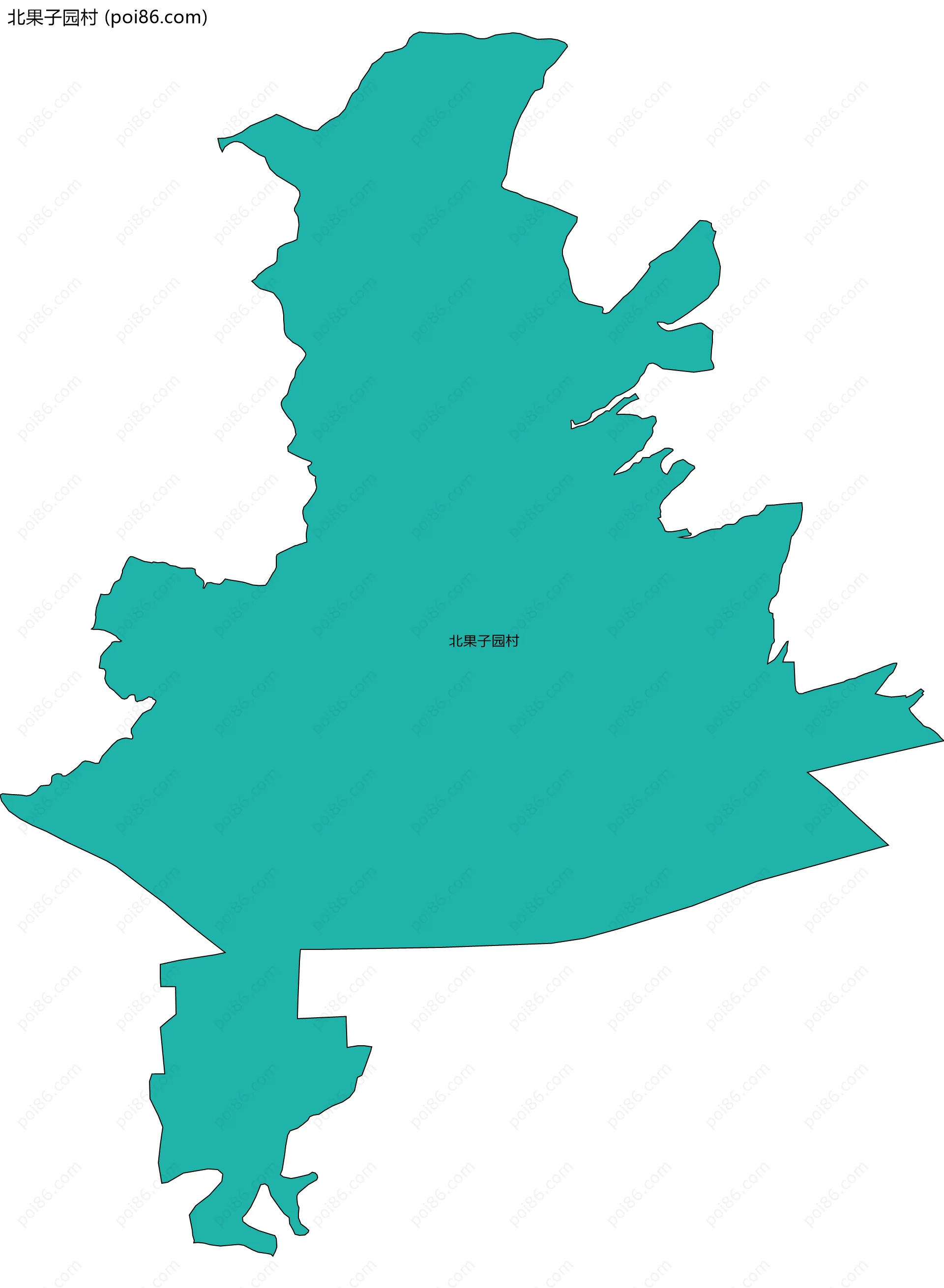 北果子园村边界地图