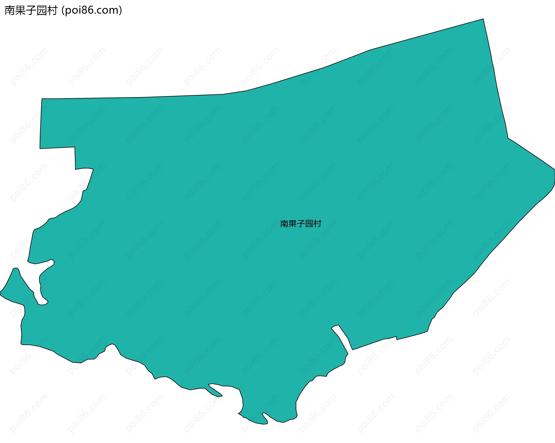 南果子园村边界地图