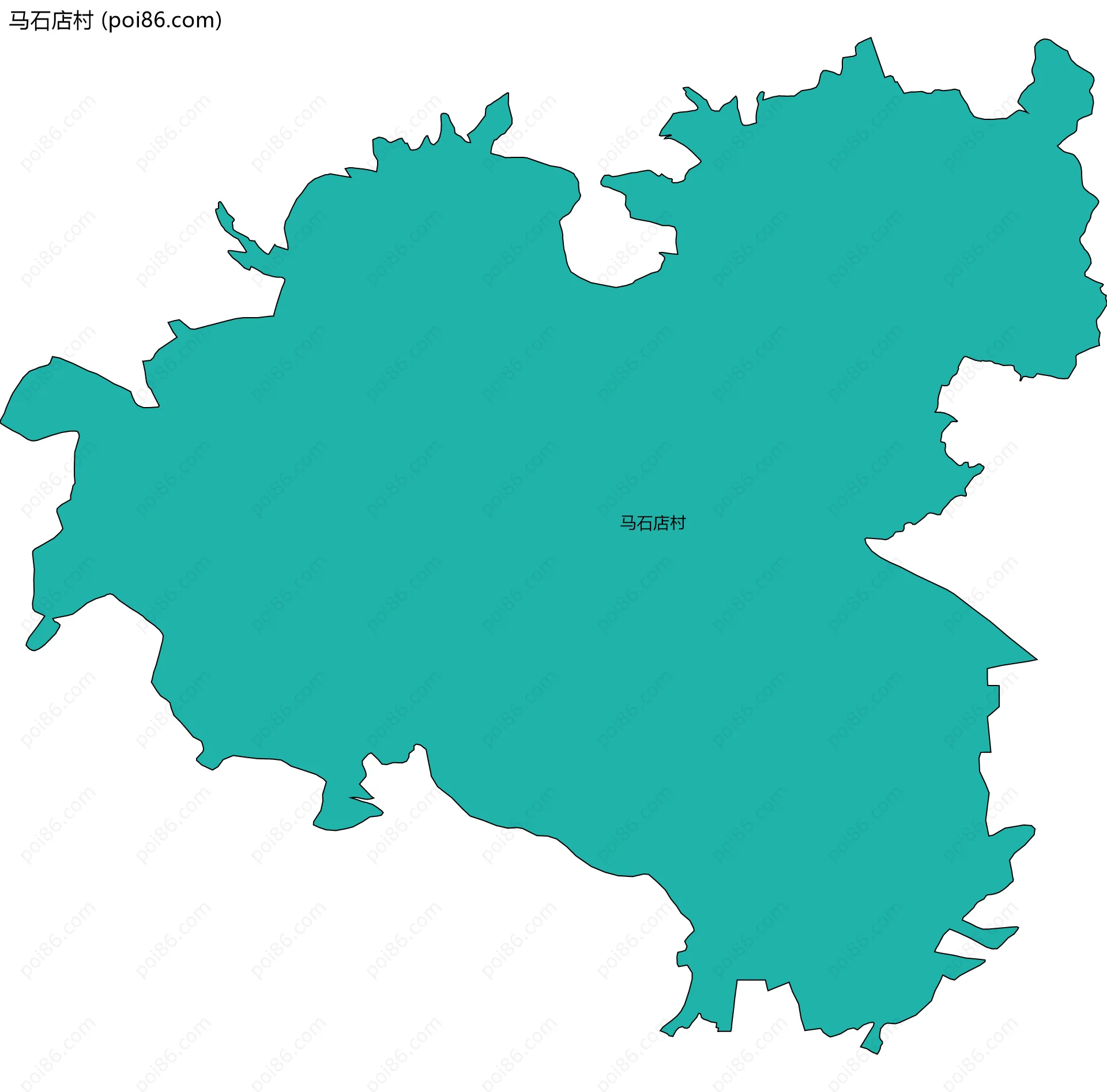 马石店村边界地图
