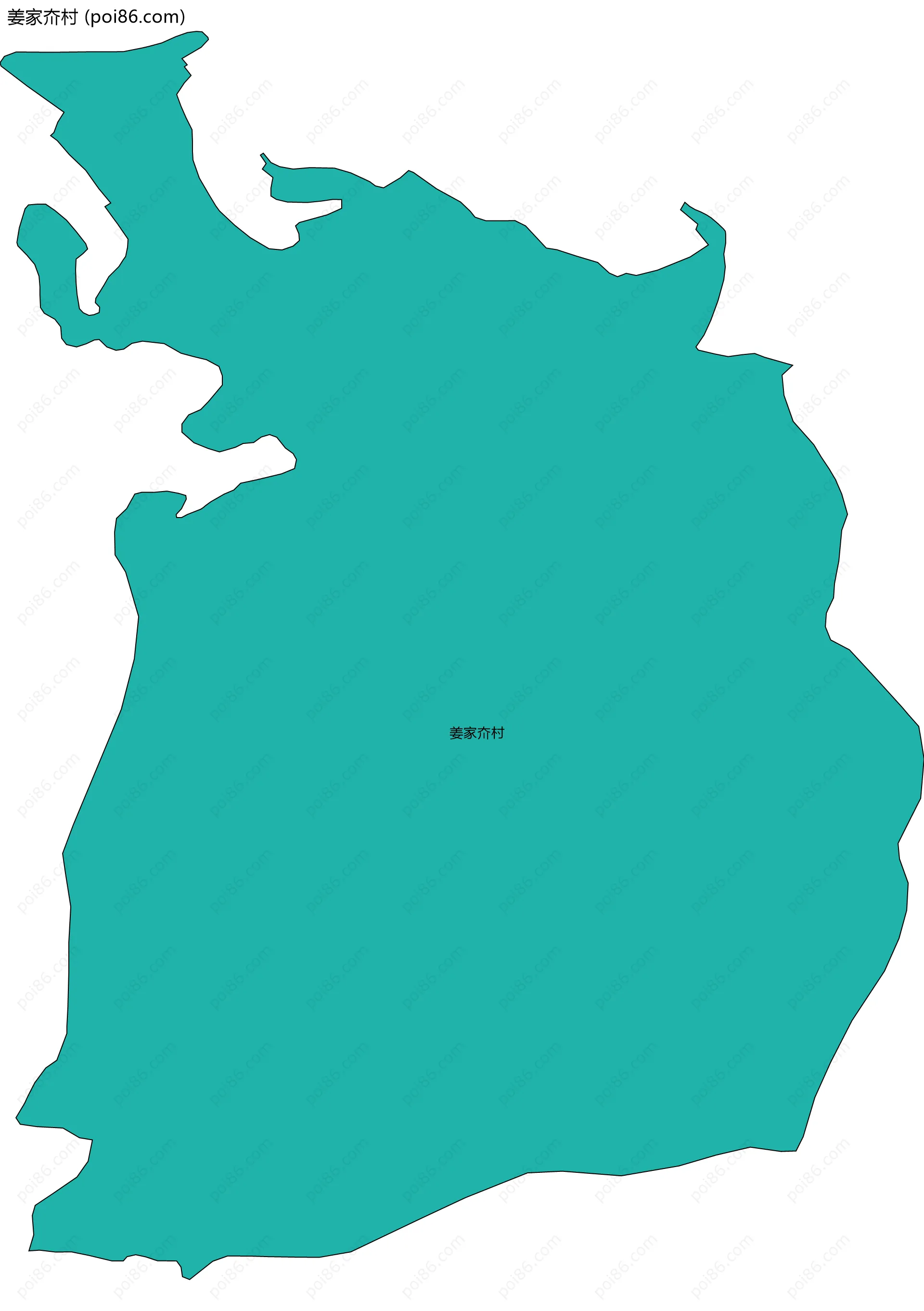 姜家夼村边界地图