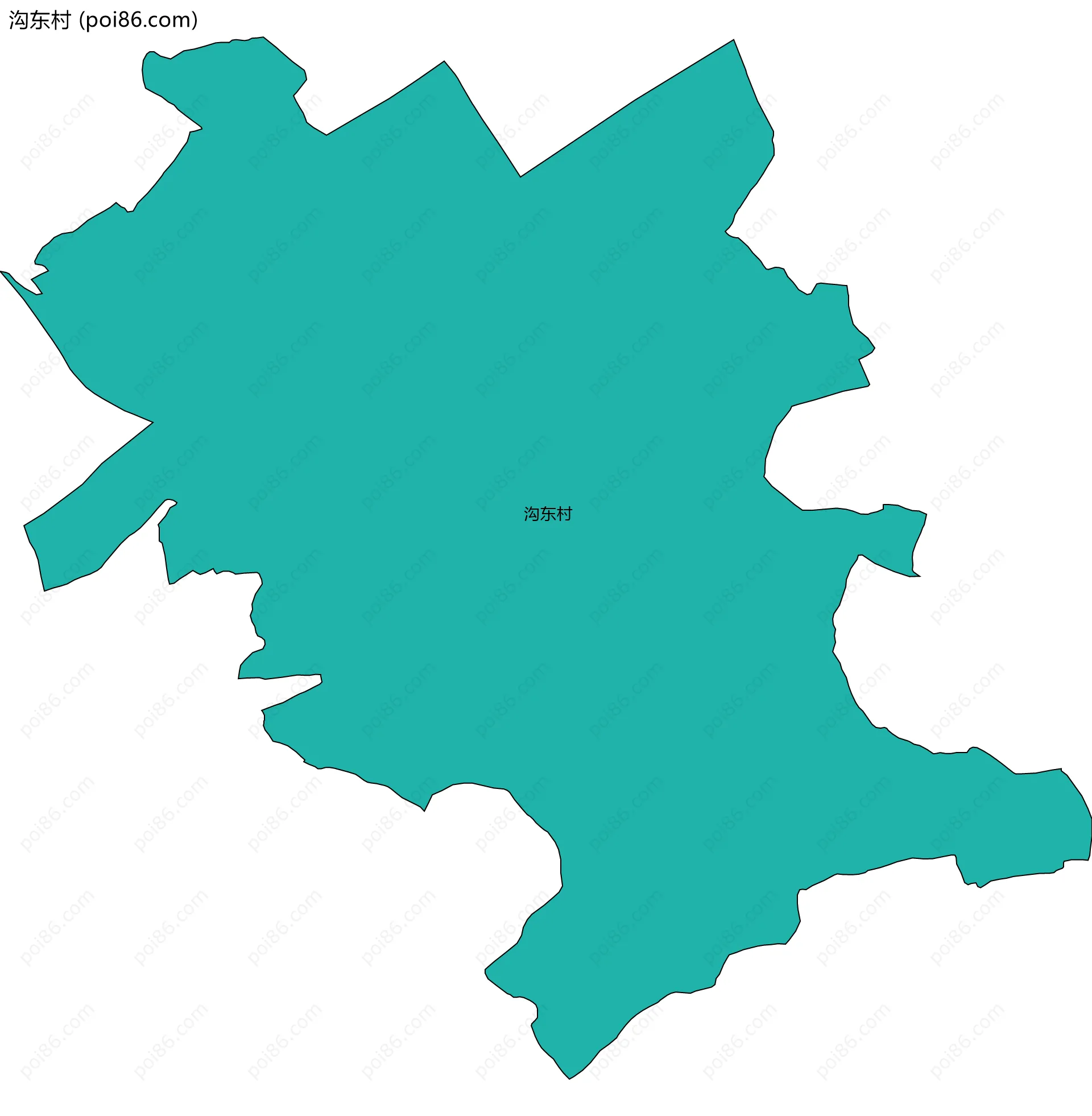 沟东村边界地图