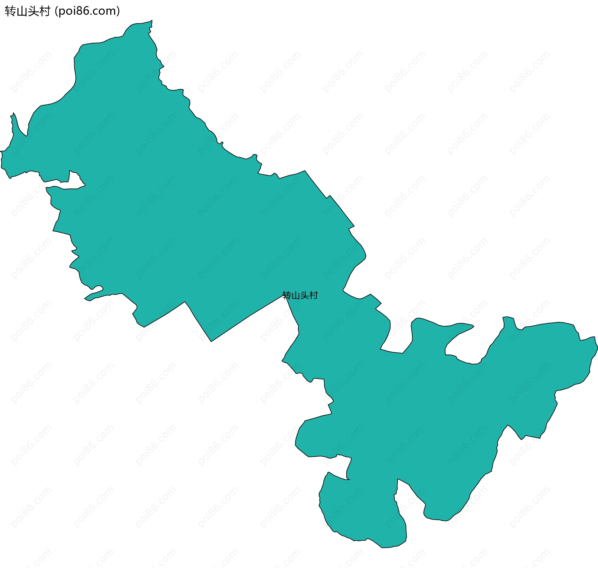 转山头村边界地图