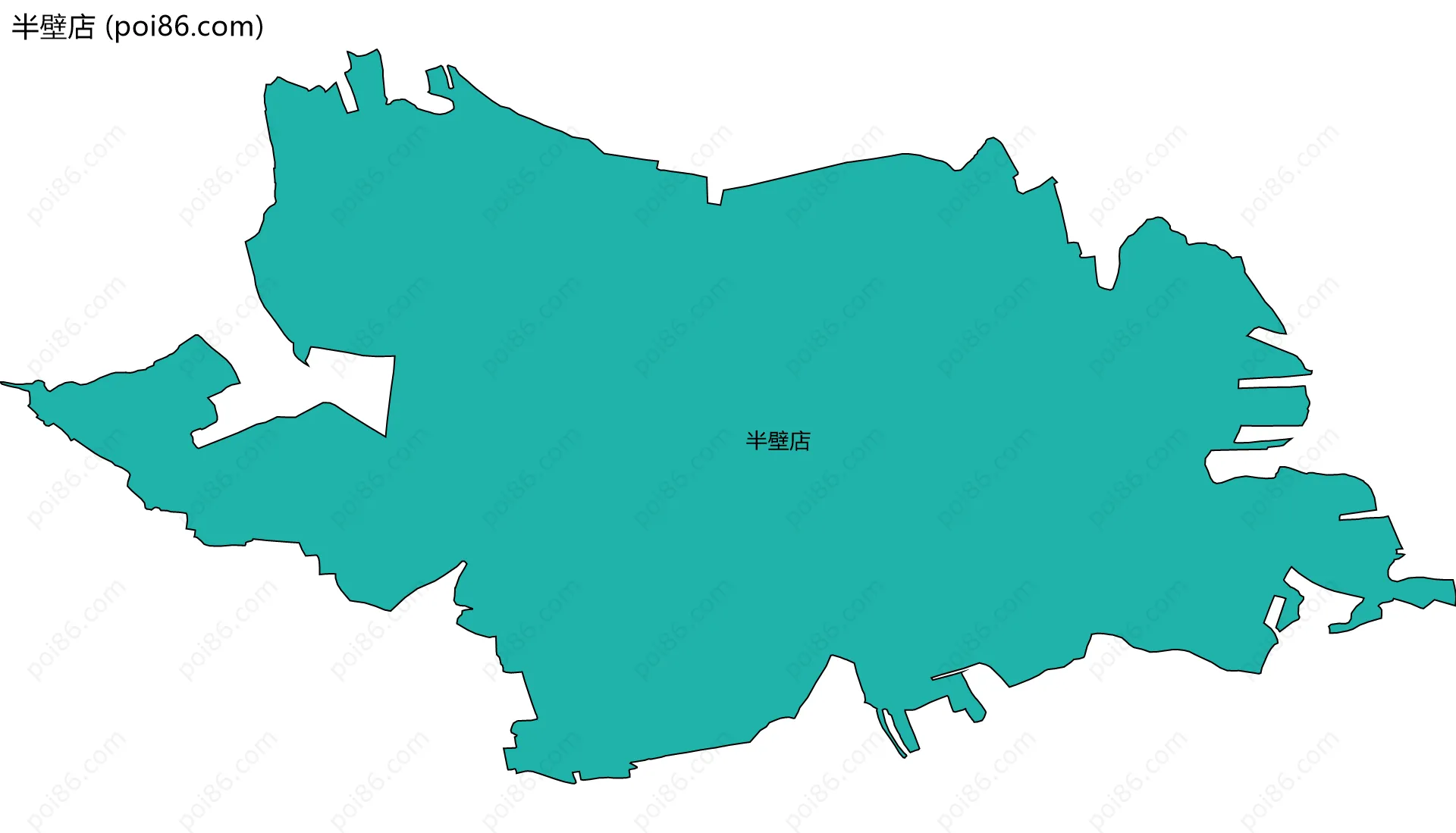 半壁店边界地图