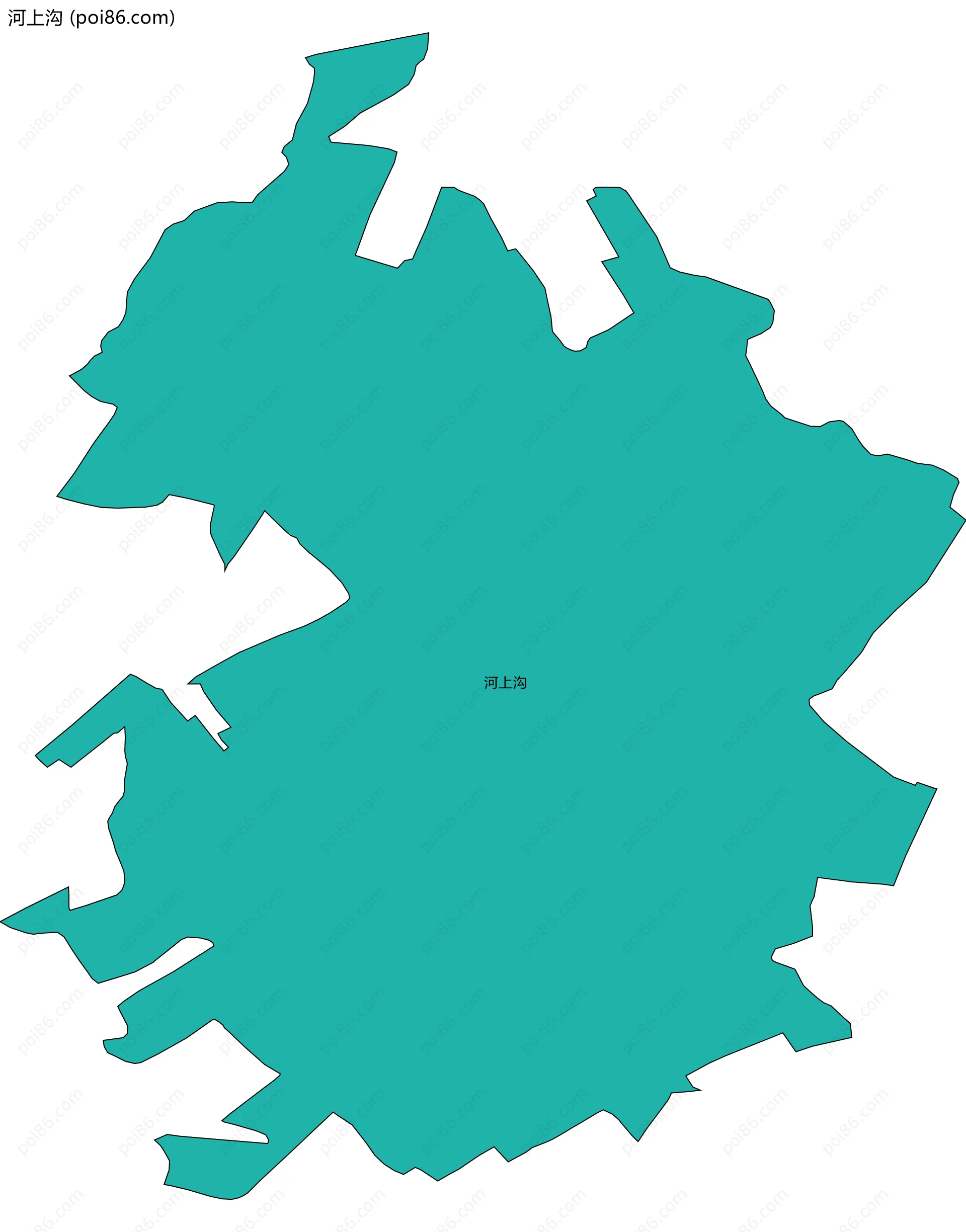 河上沟边界地图