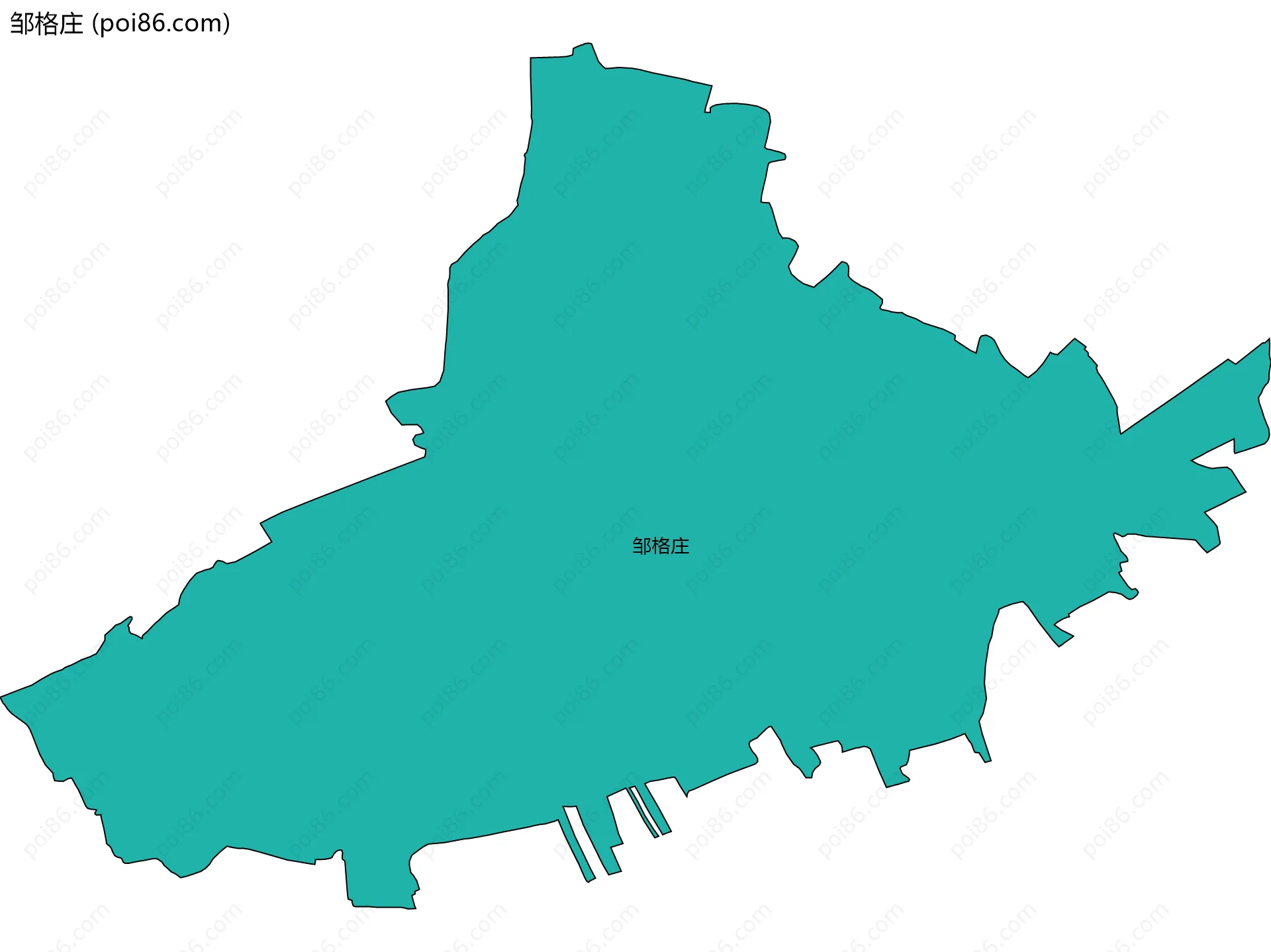 邹格庄边界地图