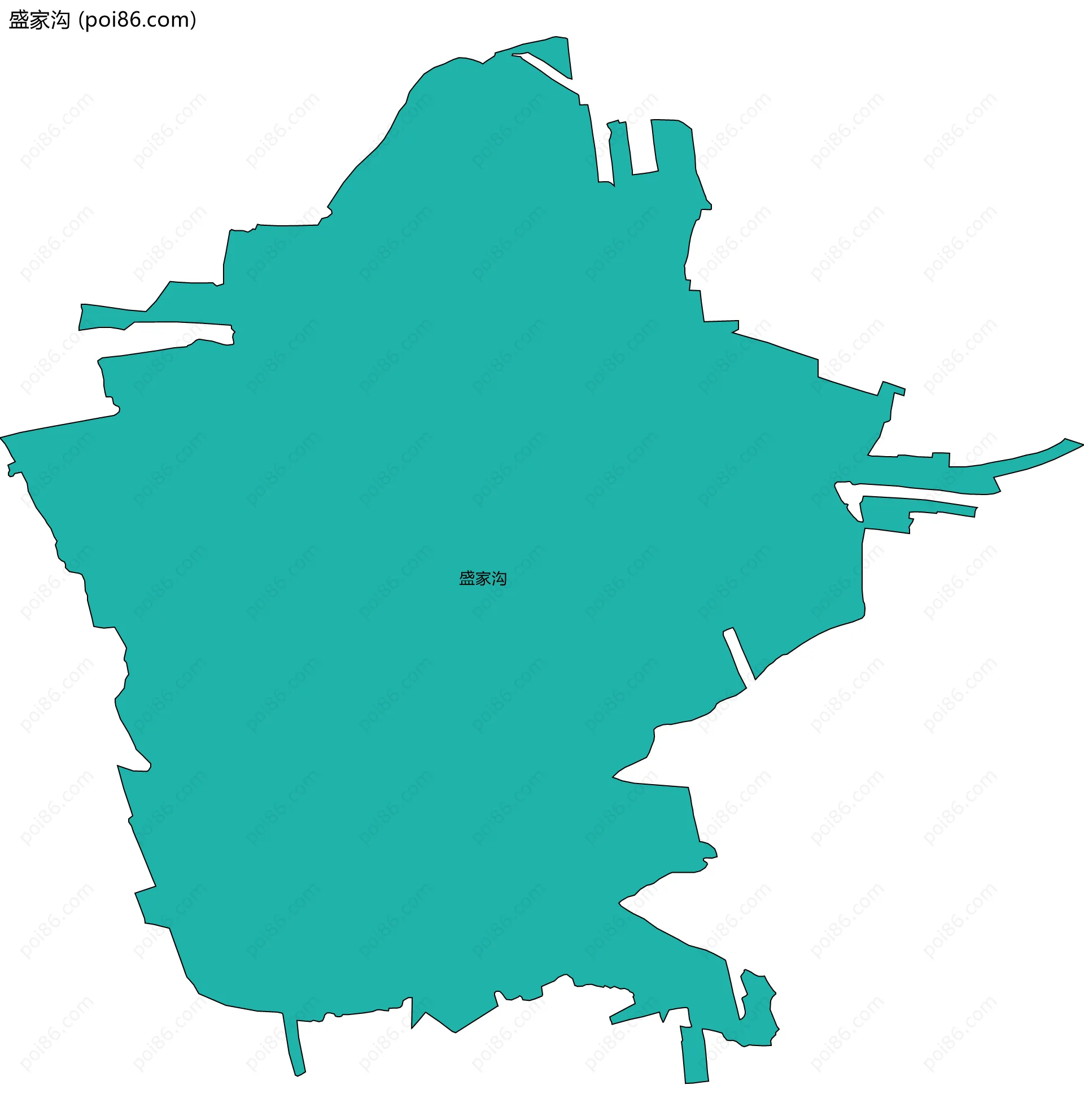 盛家沟边界地图