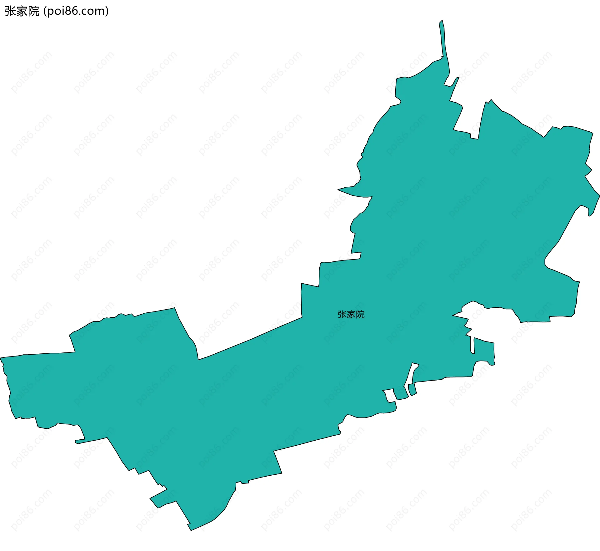 张家院边界地图