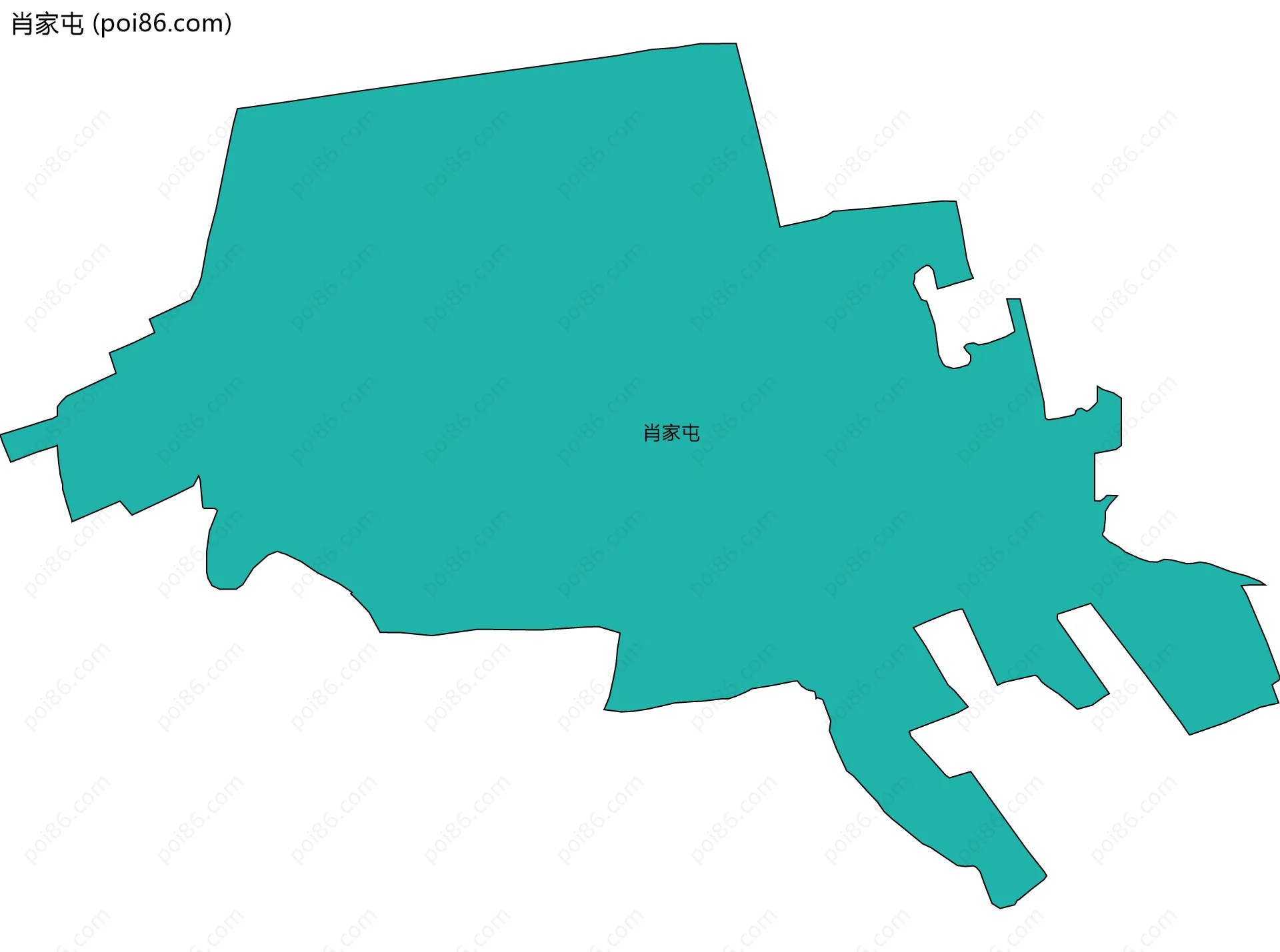 肖家屯边界地图