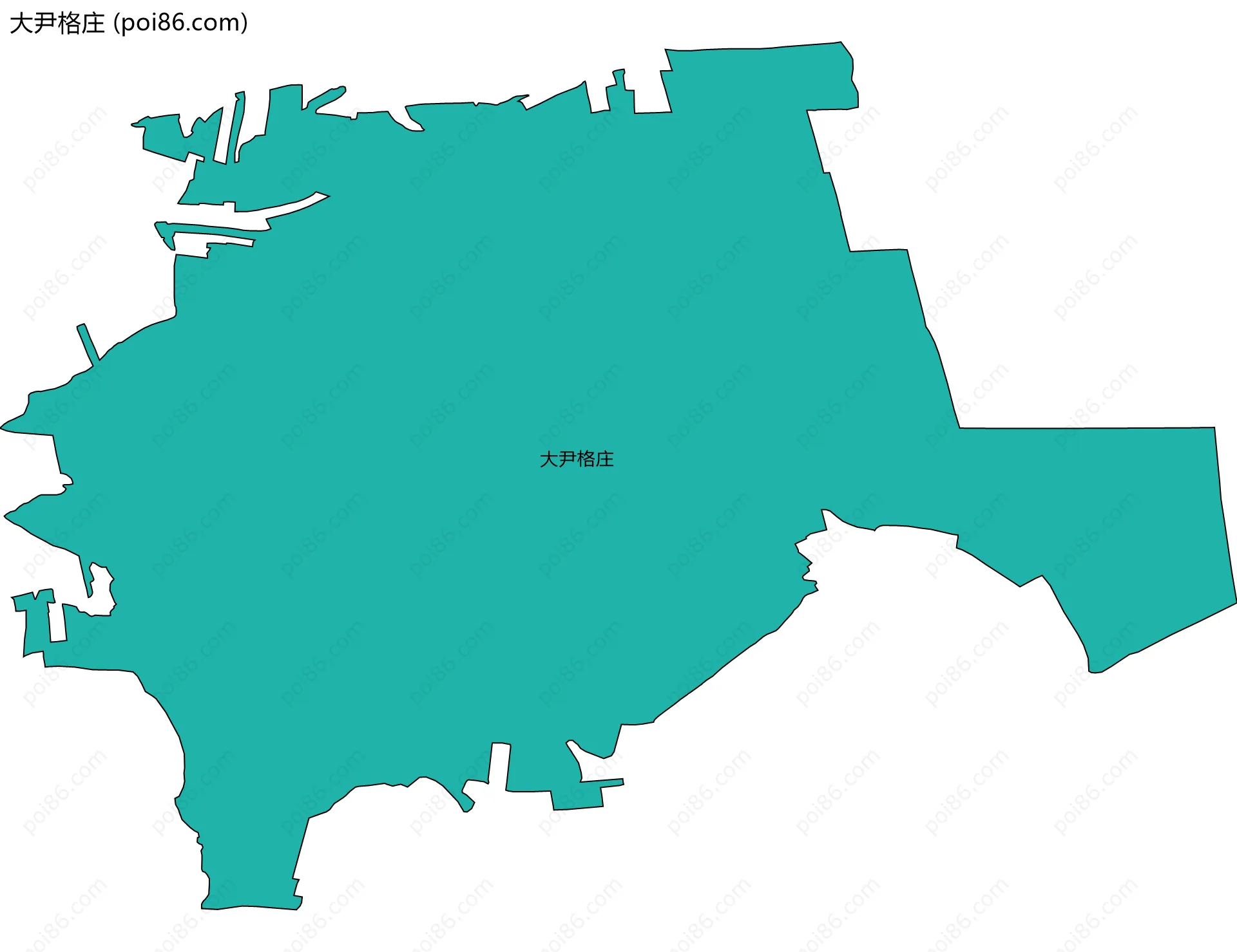 大尹格庄边界地图