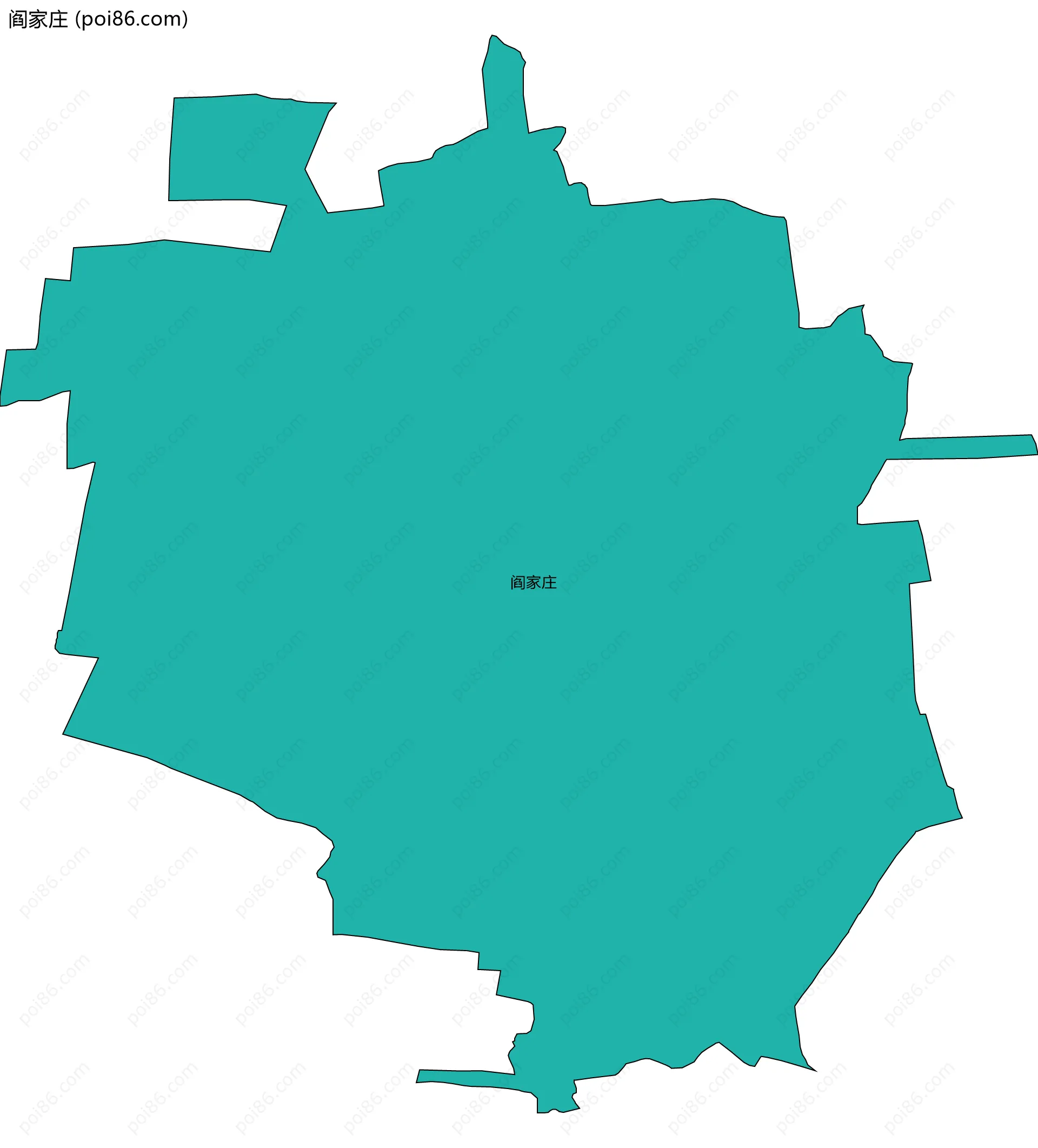 阎家庄边界地图