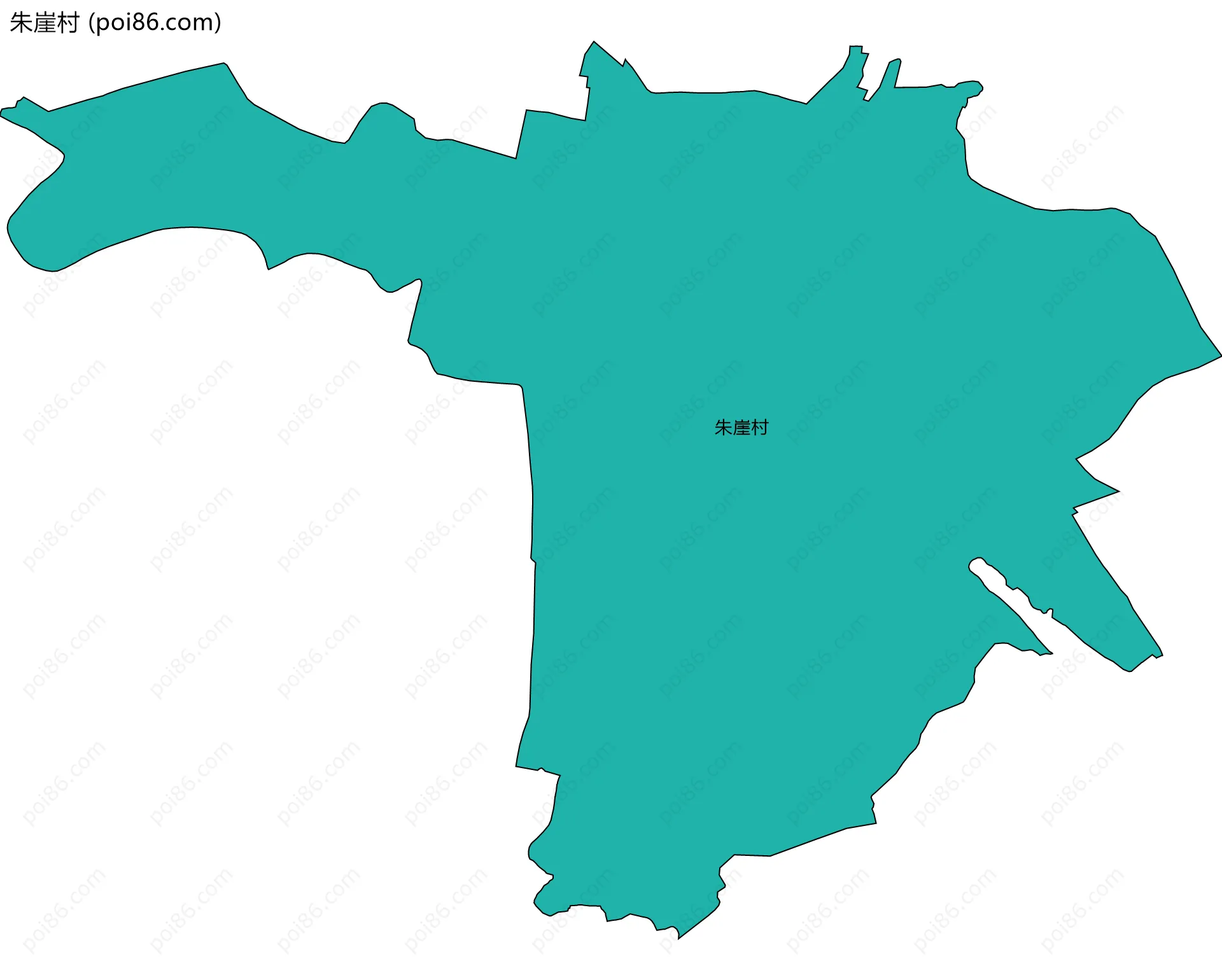 朱崖村边界地图