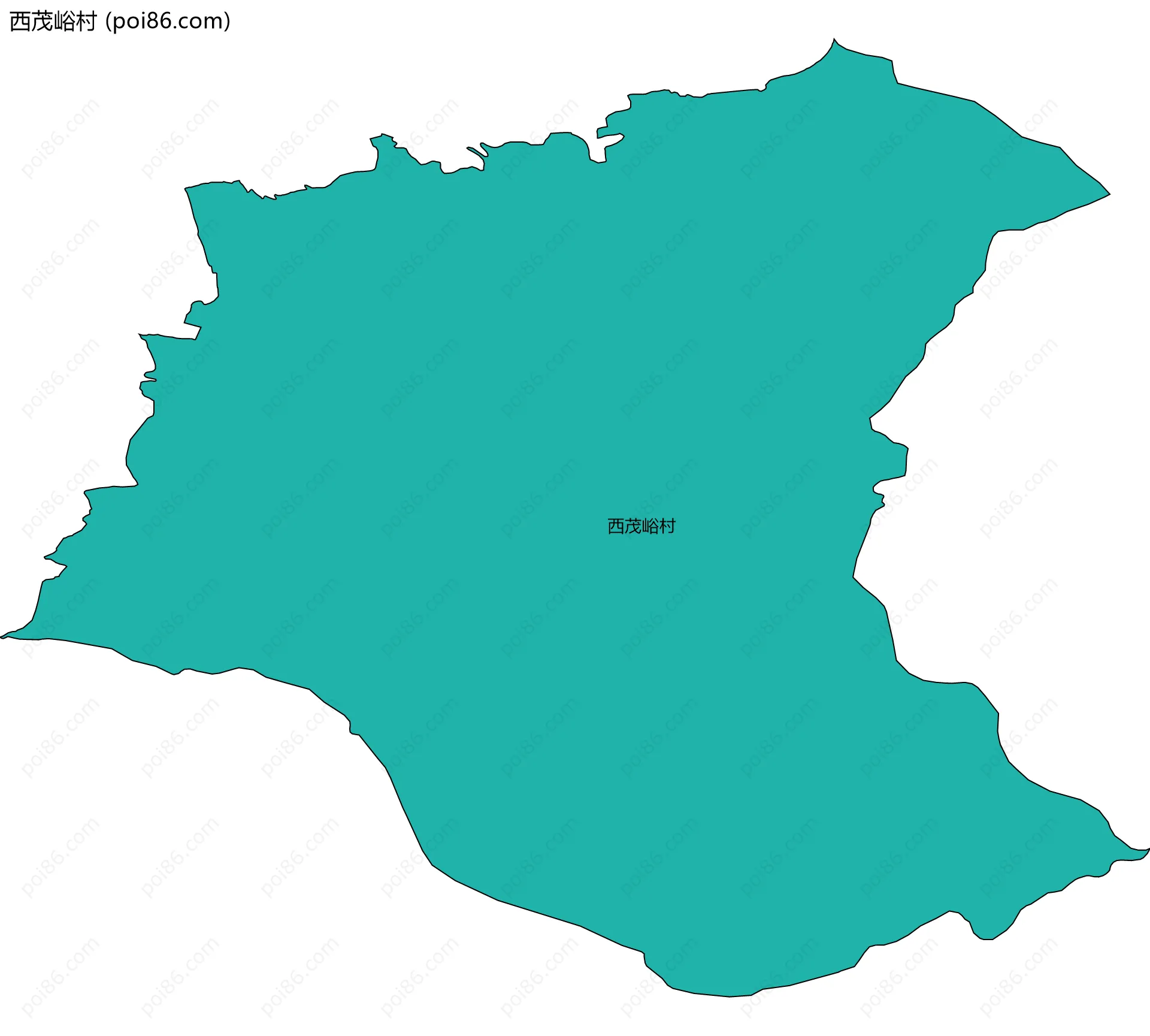 西茂峪村边界地图